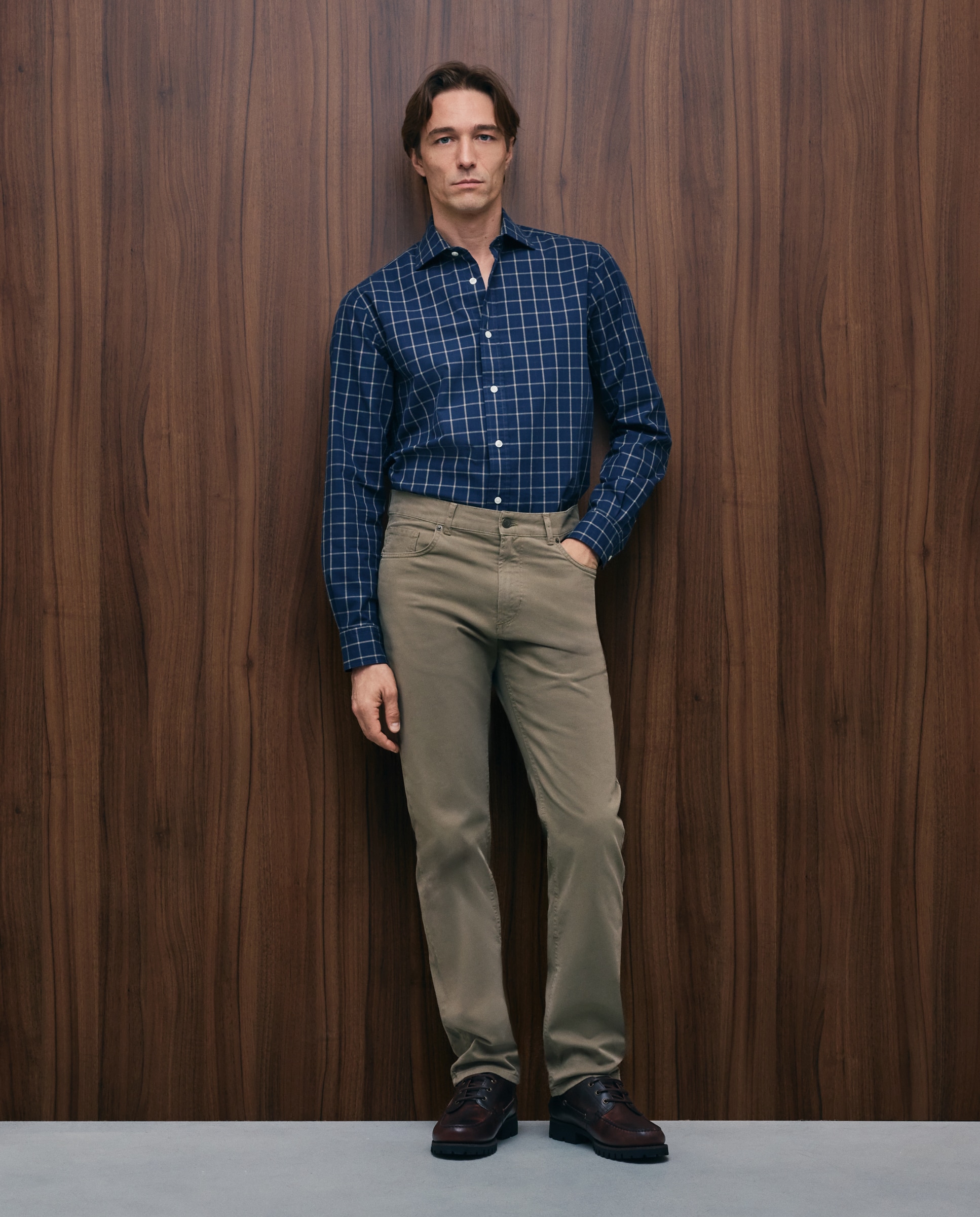 Camisa sport twill lav hombre - Emidio Tucci - Azul marino Azul marino-2