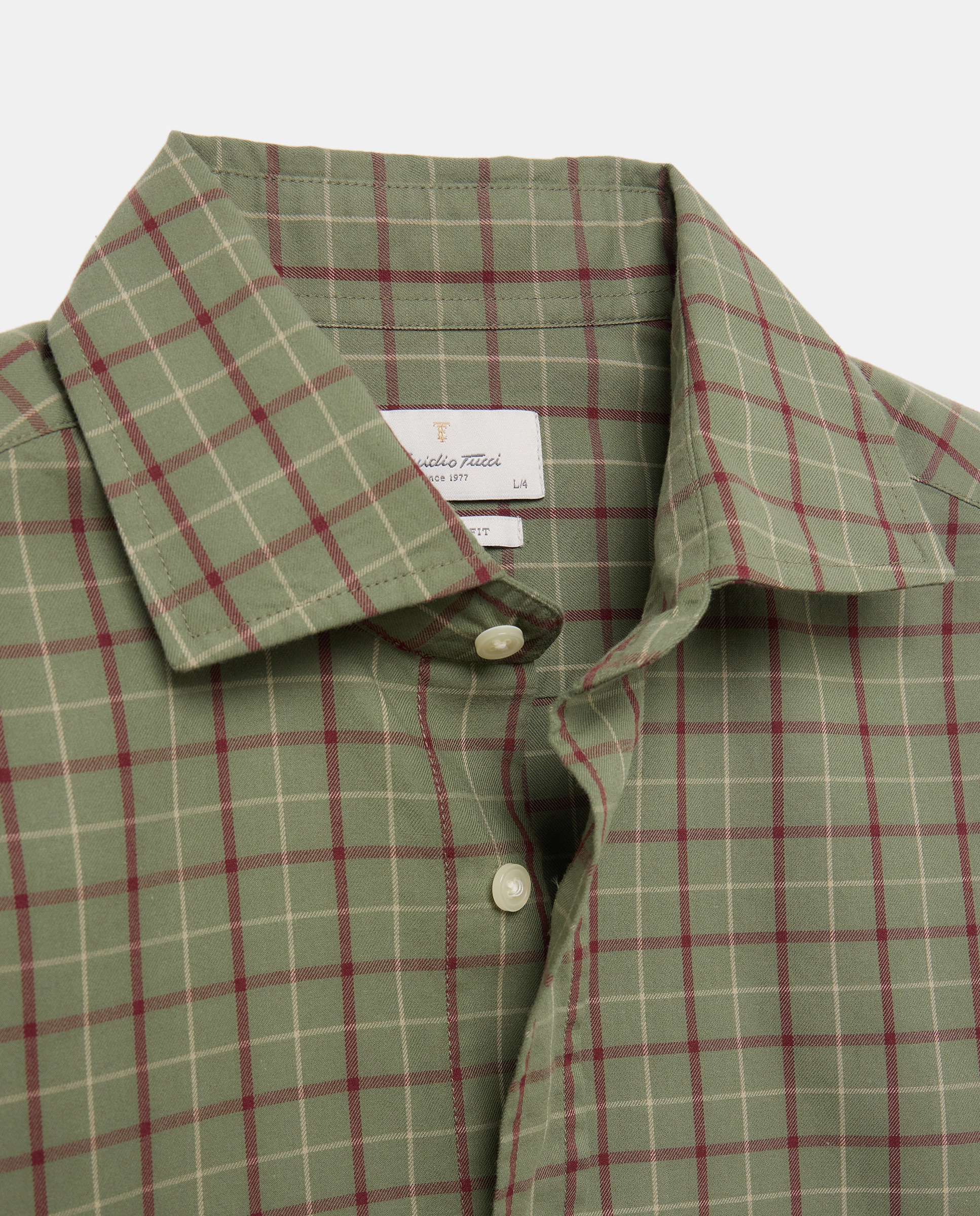 Camisa Casual de Sarja com Lavagem Verde-5