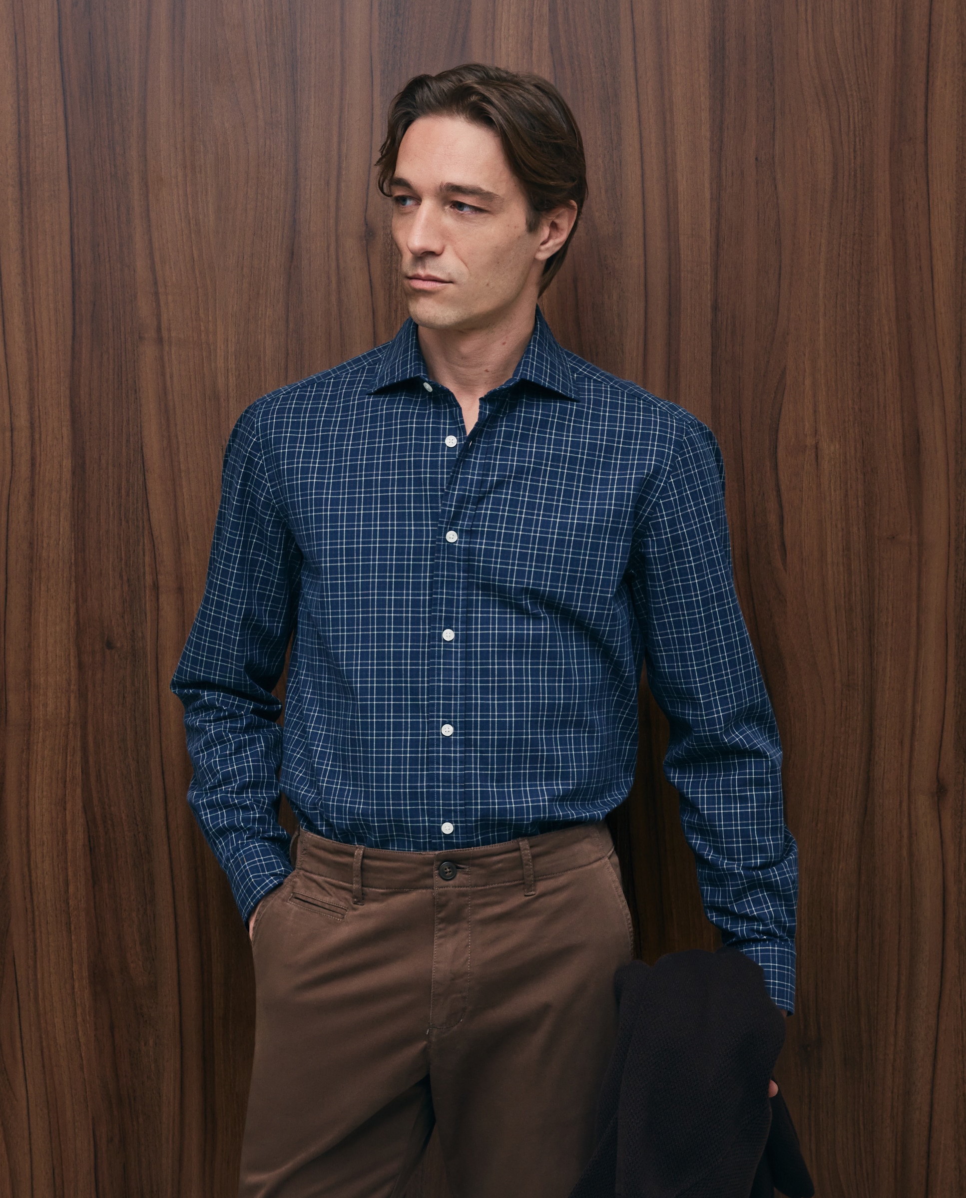 Camisa sport twill lav hombre - Emidio Tucci - Azul marino Azul marino-1