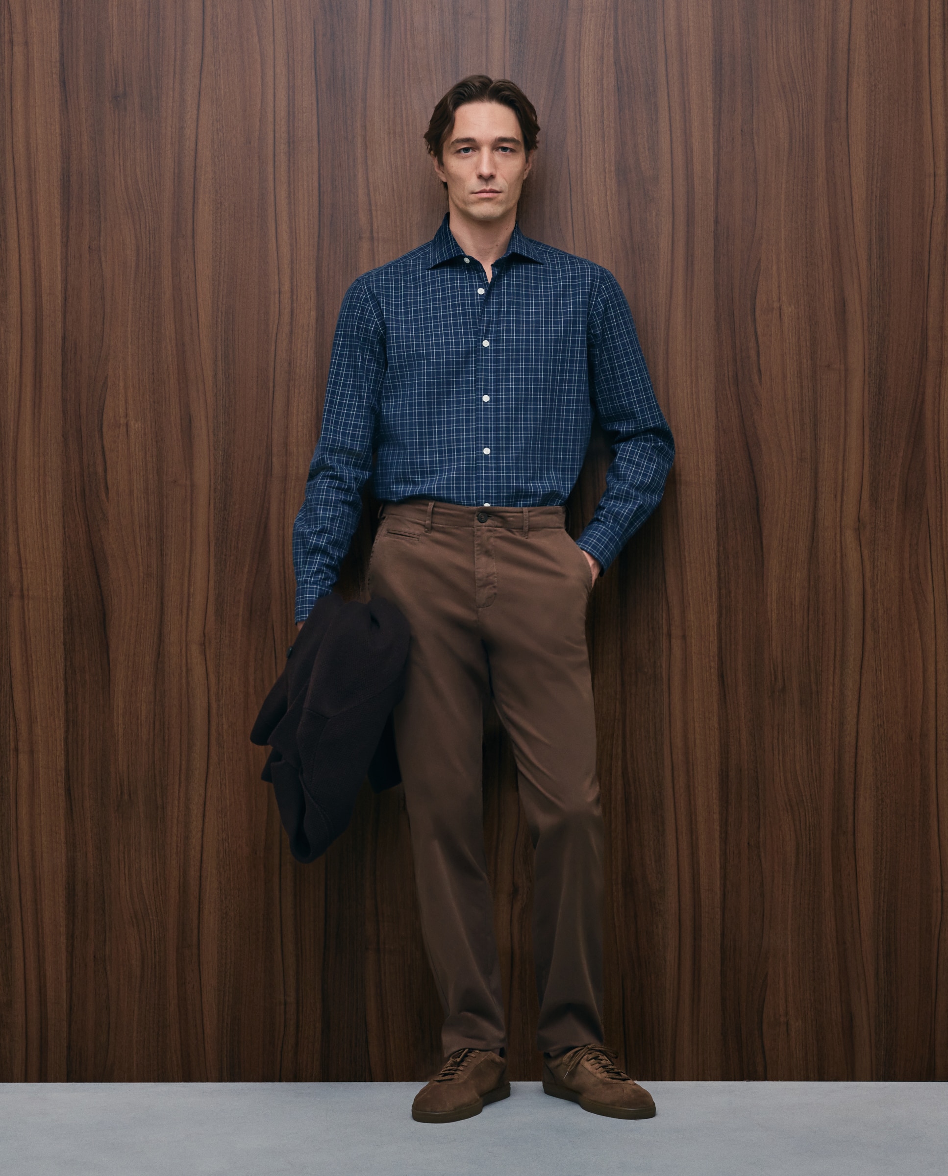 Camisa sport twill lav hombre - Emidio Tucci - Azul marino Azul marino-2