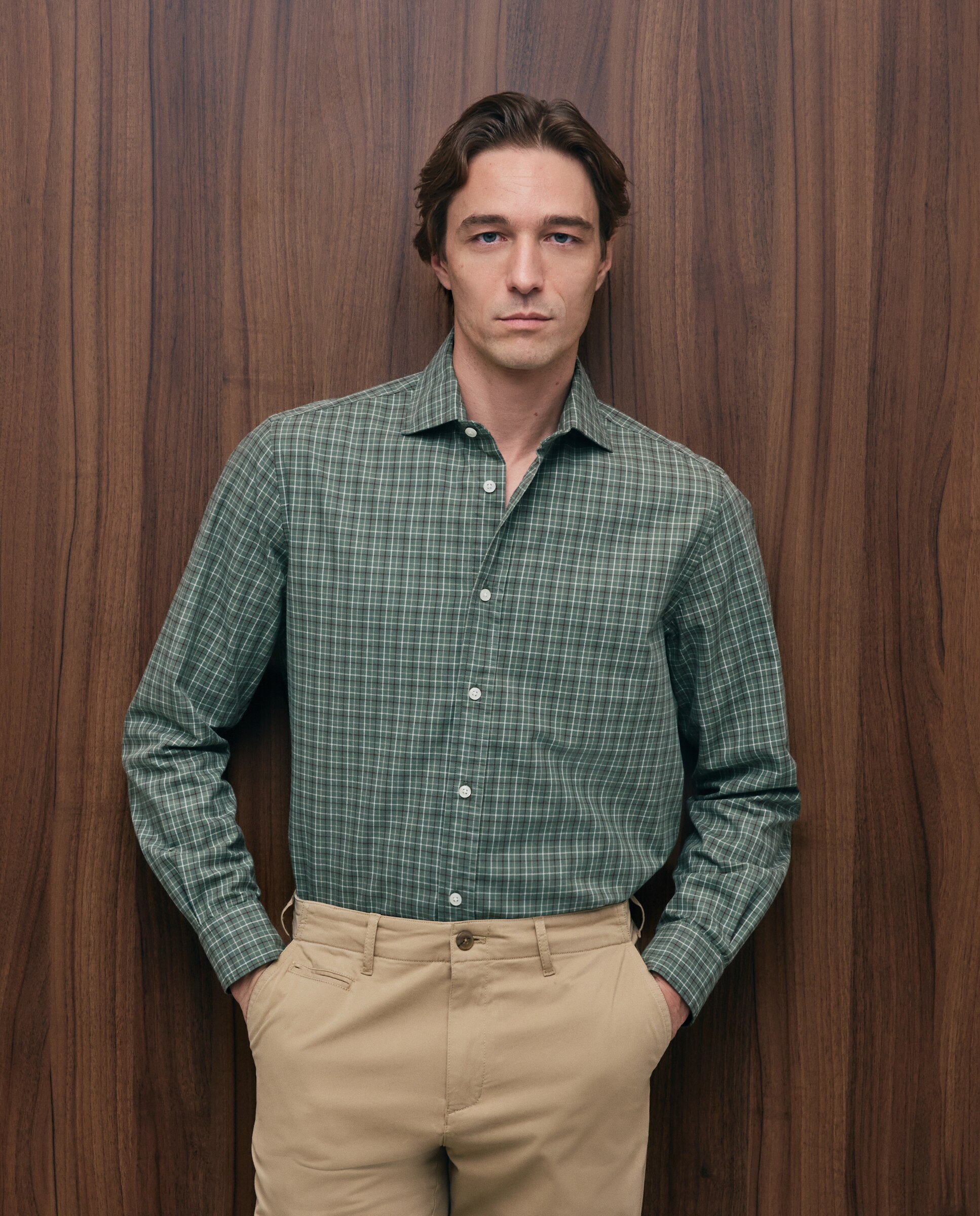 Imagen 0 de Camisa sport twill lav hombre Verde