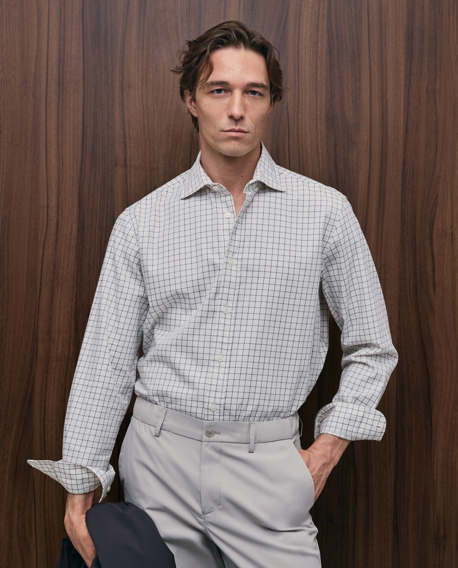 Imagen 0 de Camisa sport twill hombre Marrón