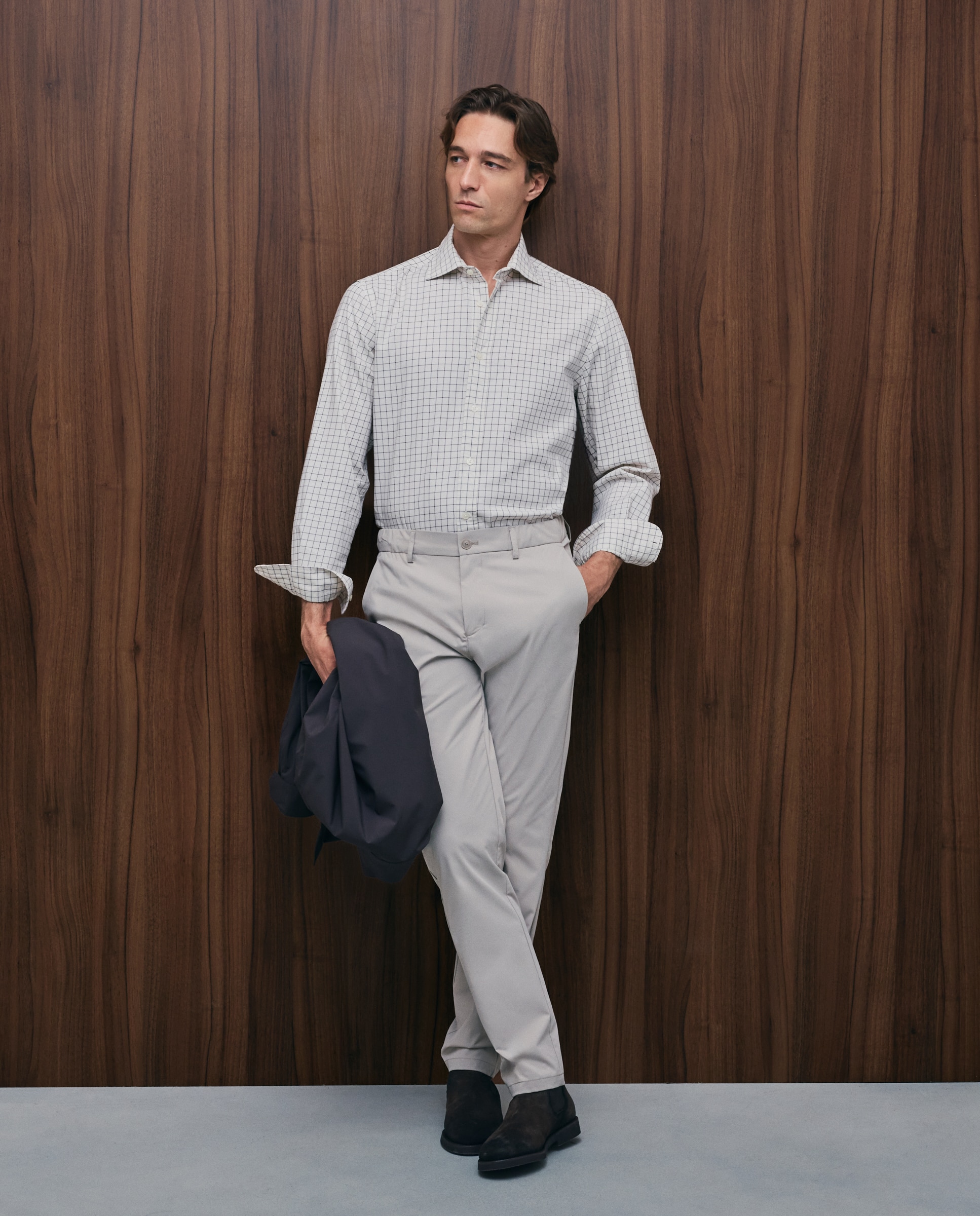 Camisa sport twill lavado 100% algodón regular fit - Emidio Tucci - Marrón Marrón-2