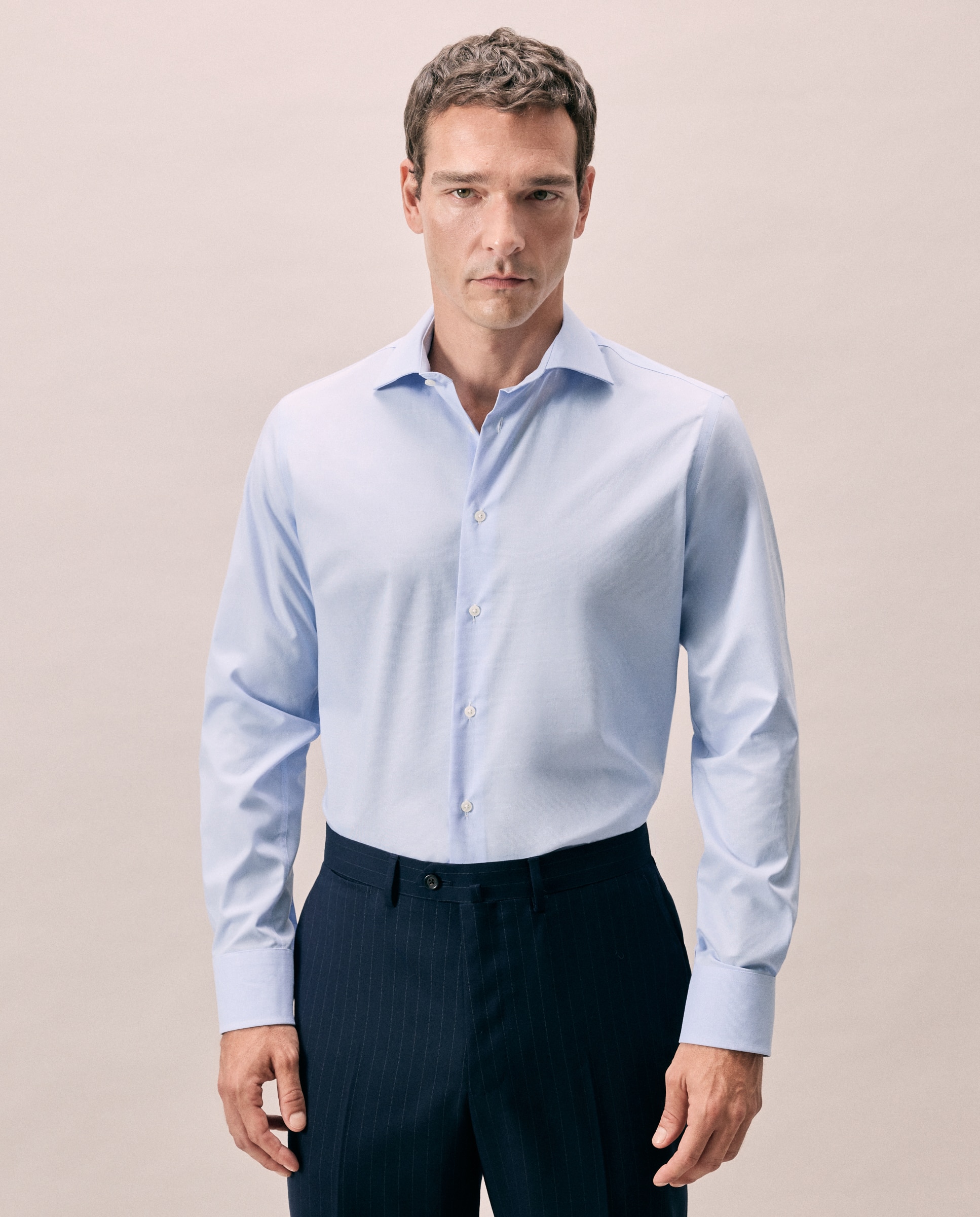 Camisa vestir non iron hombre m/l - Emidio Tucci - Azul Azul-1