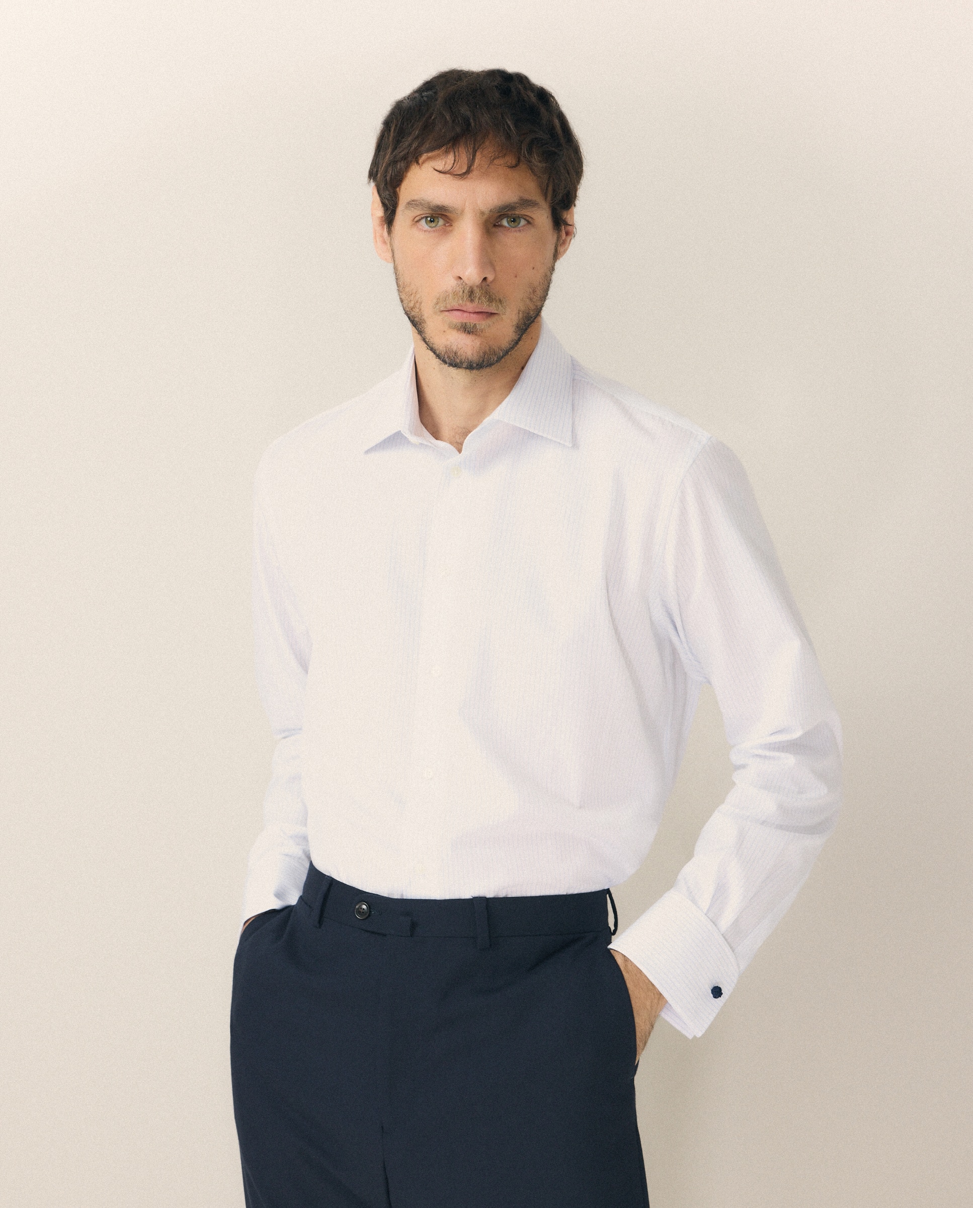 Imagem 0 de Camisa Formal de Algodão Egípcio com Manga Comprida