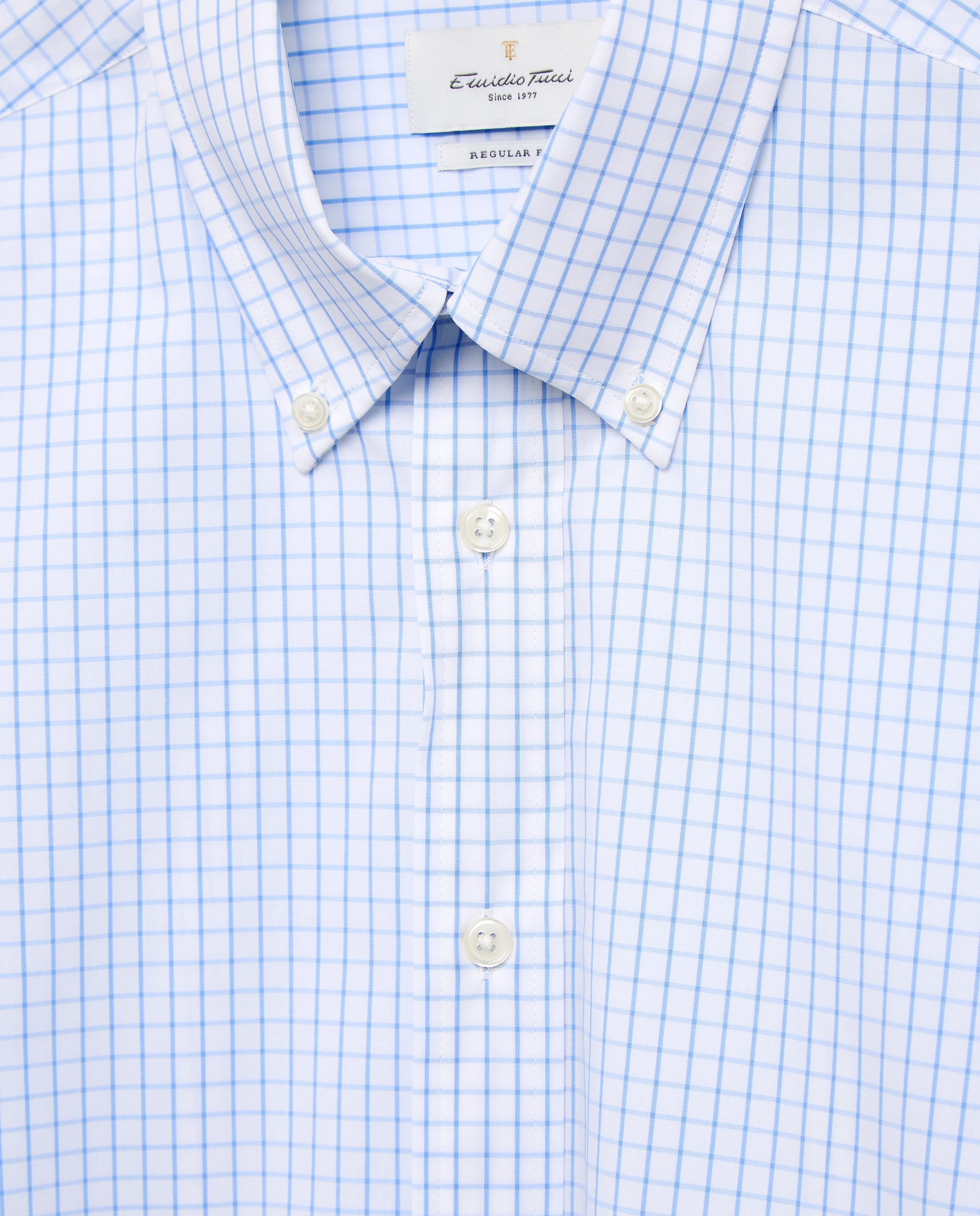 Camisa sport hombre algodon elastano manga larga - Emidio Tucci - Azul claro Azul claro-5