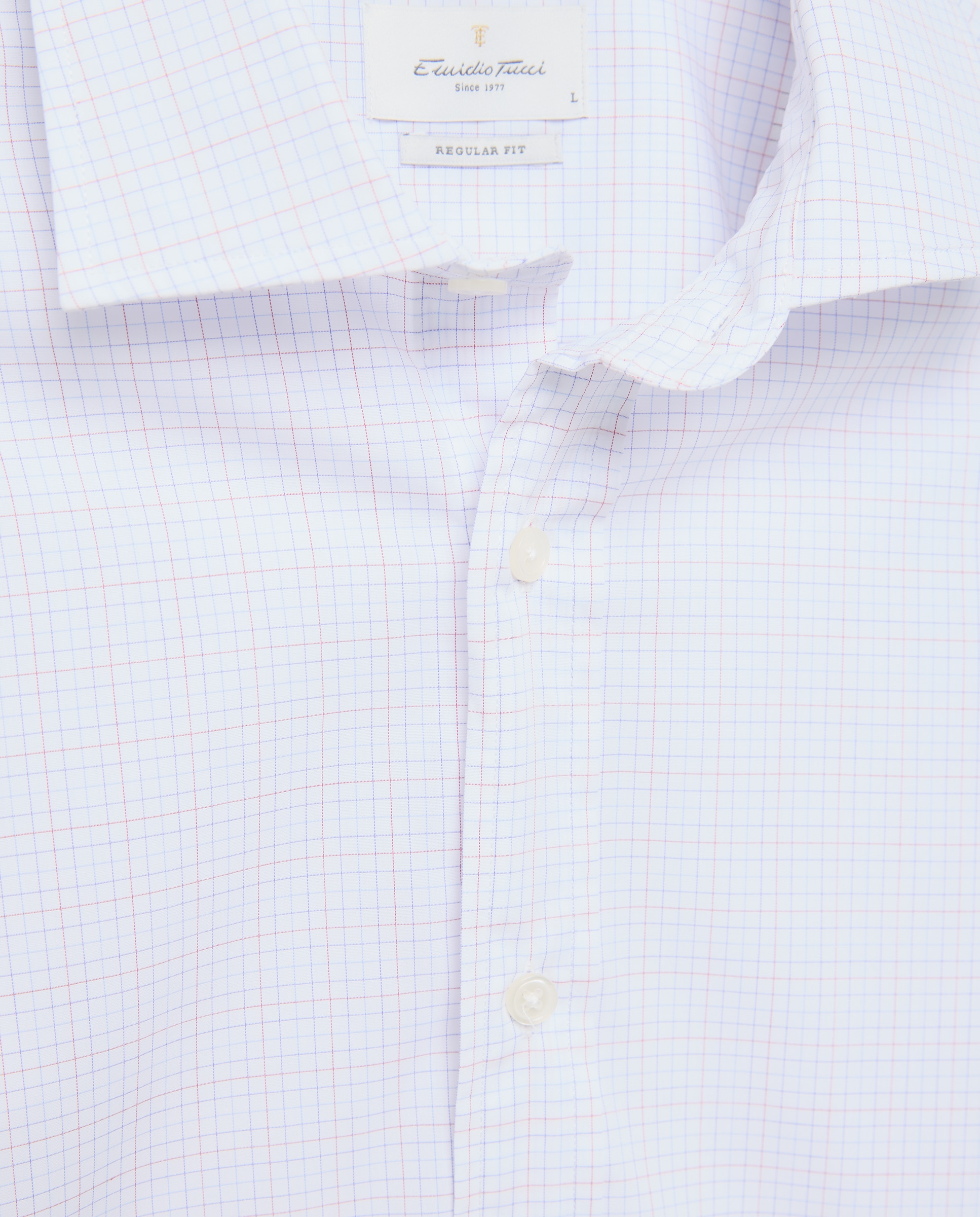 Camisa Casual de Manga Comprida Azul-5
