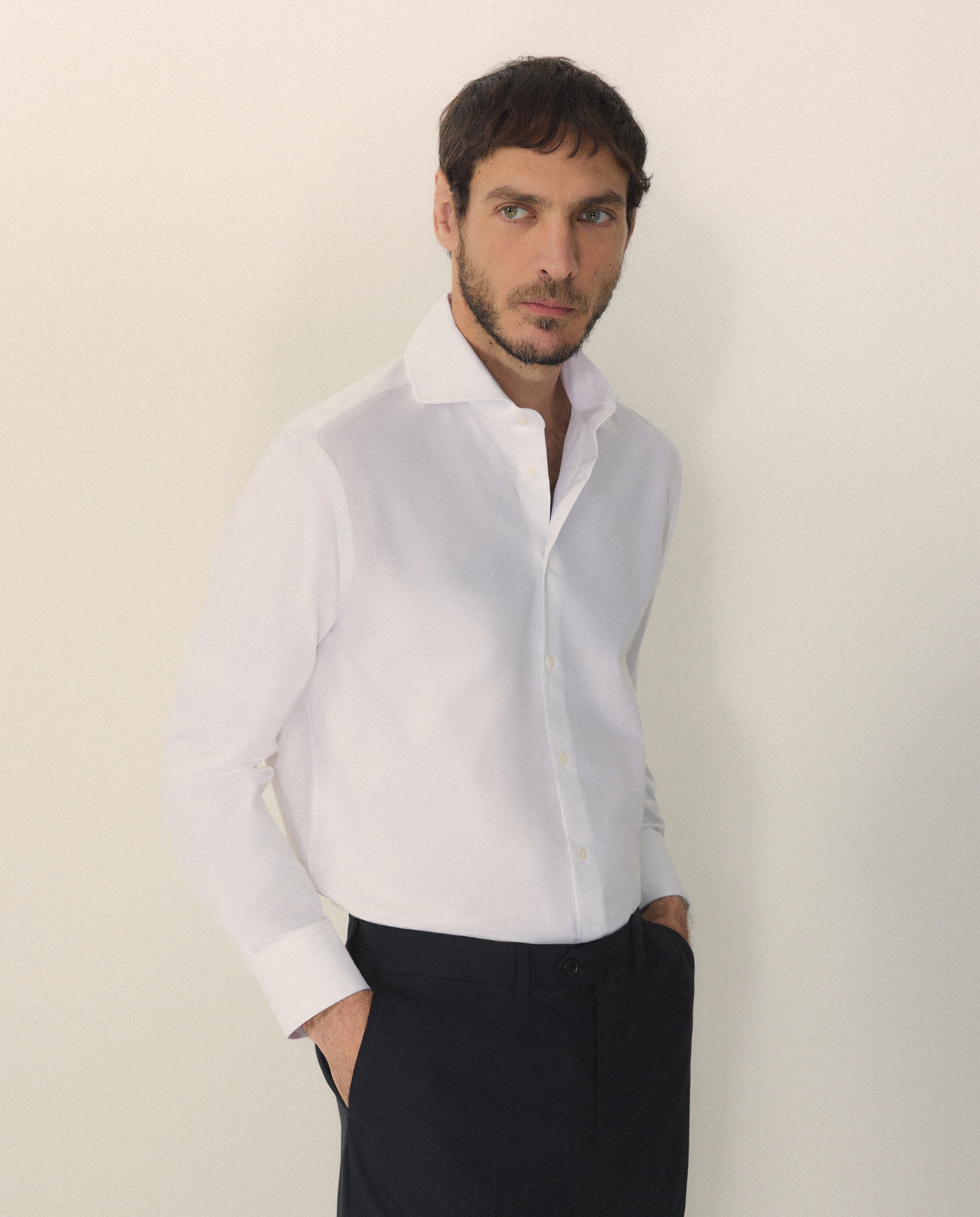 Imagen 0 de Camisa vestir 100% algodón non iron slim fit Blanco