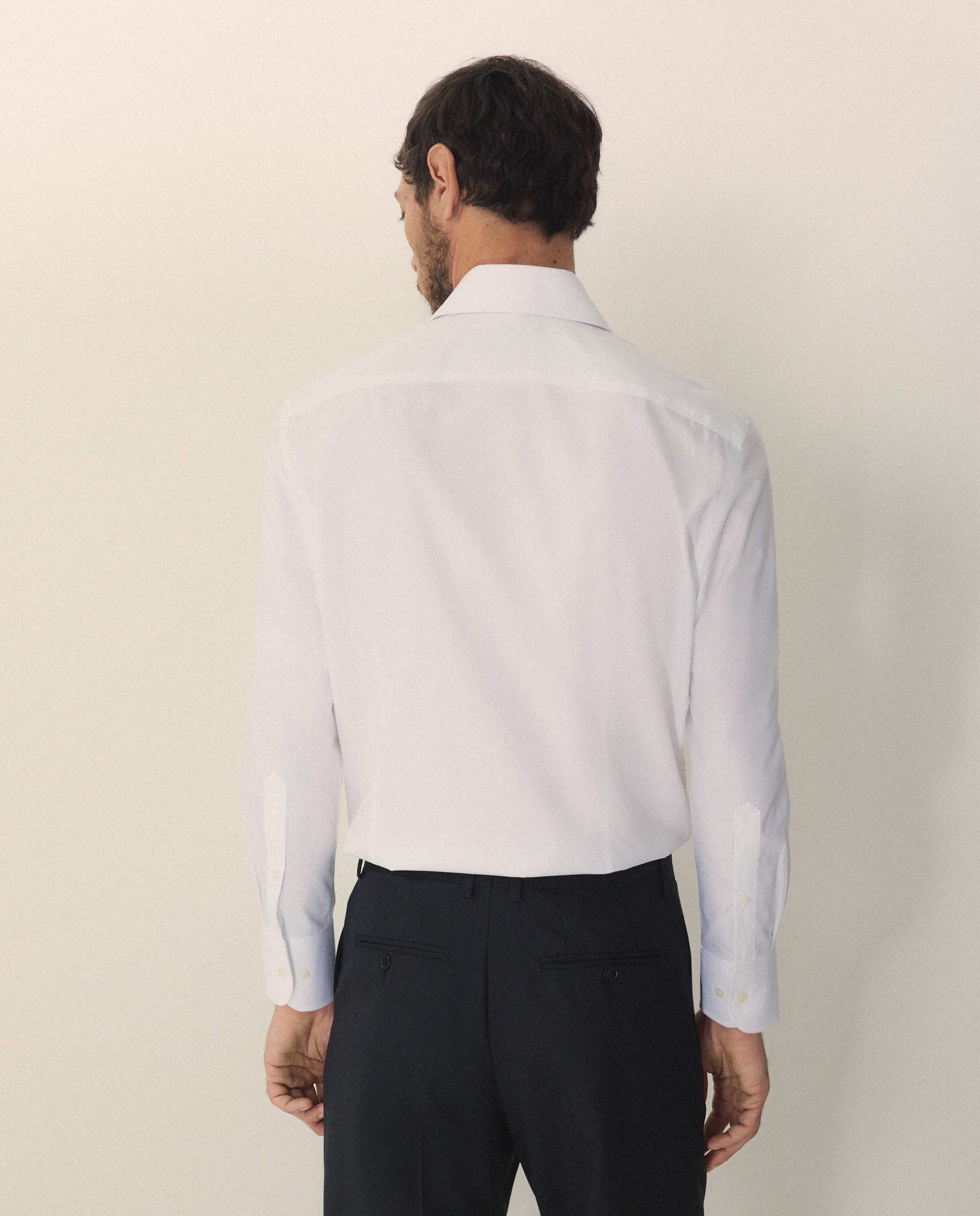 Camisa vestir 100% algodón non iron slim fit - Emidio Tucci - Blanco Blanco-3