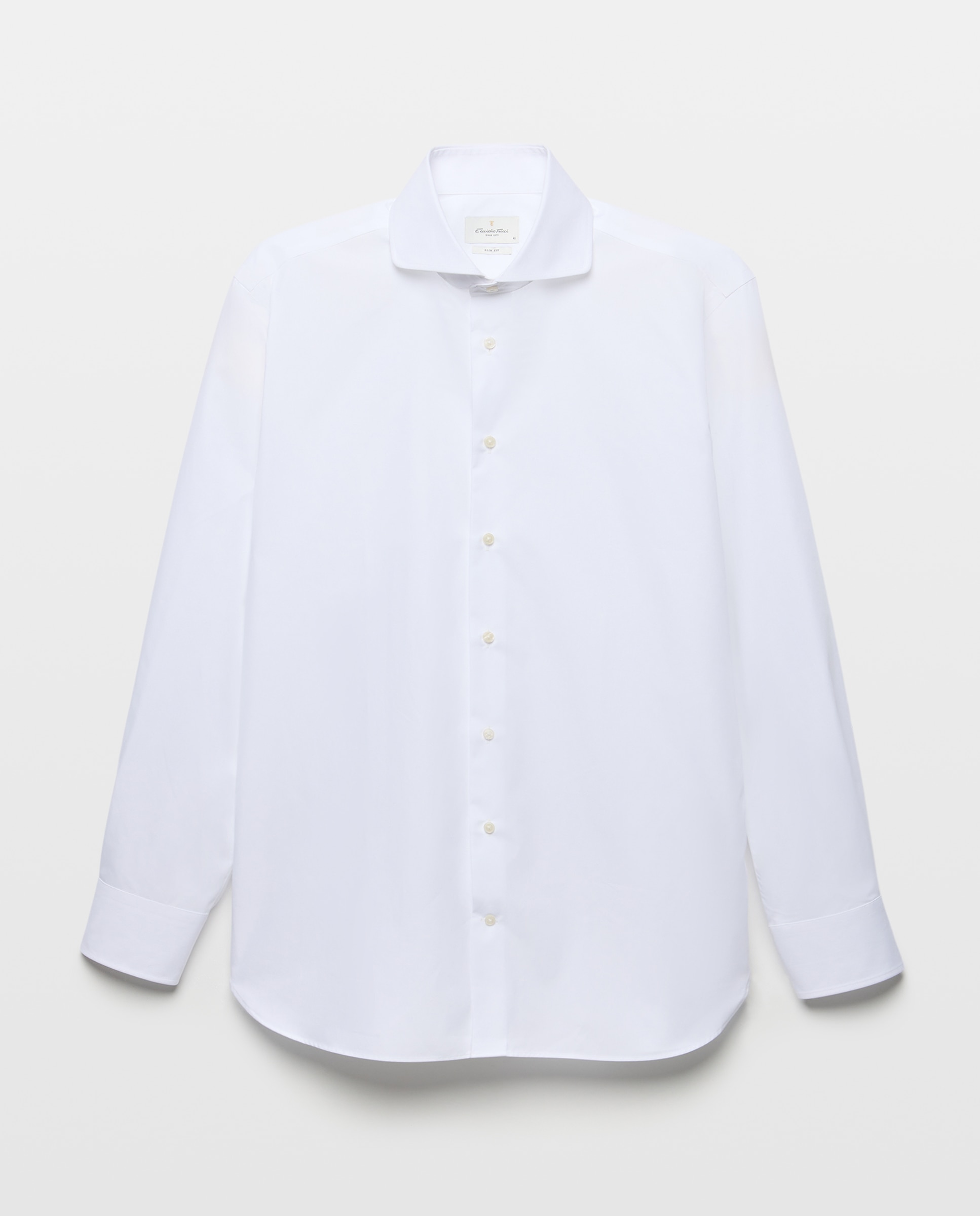 Camisa vestir 100% algodón non iron slim fit - Emidio Tucci - Blanco Blanco-5