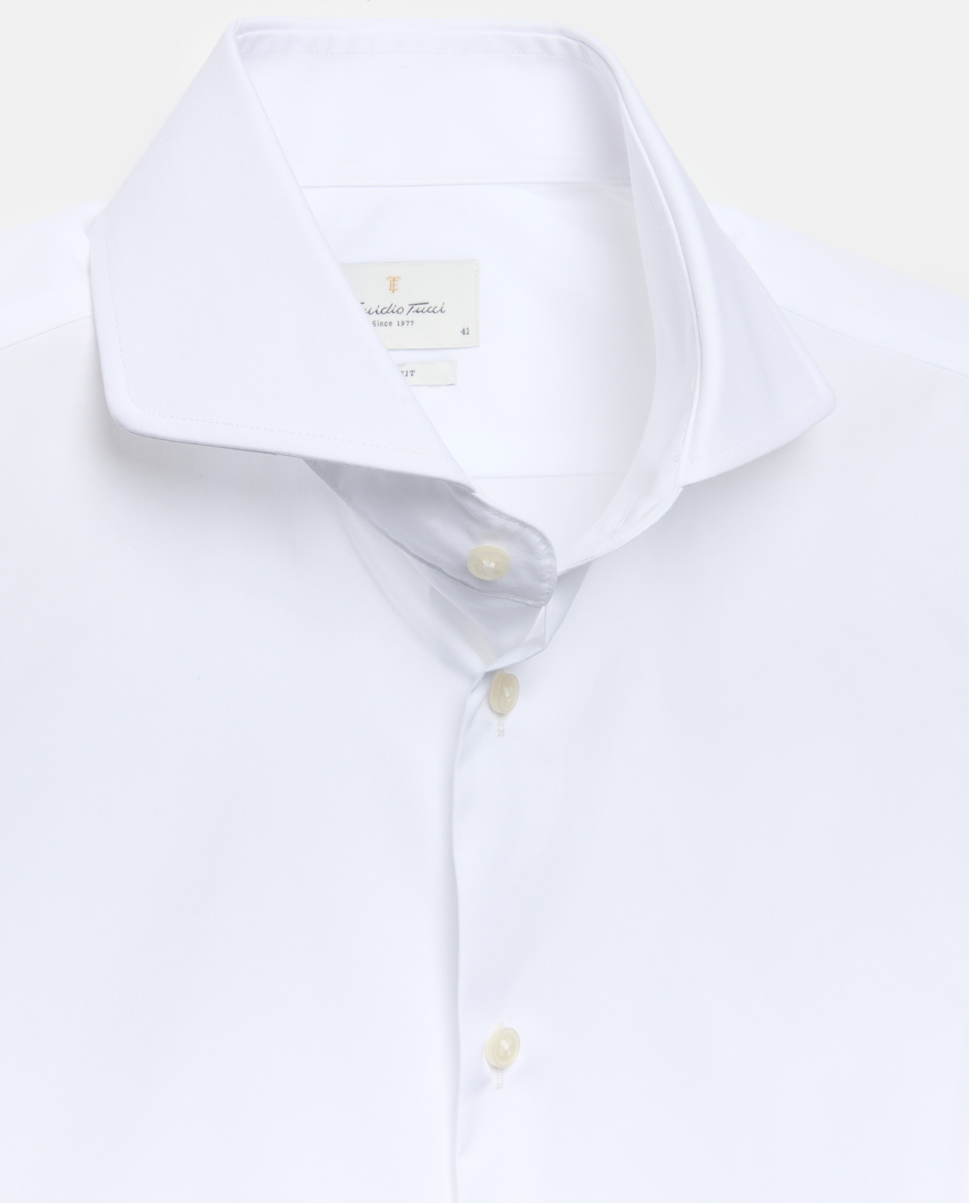 Camisa vestir 100% algodón non iron slim fit - Emidio Tucci - Blanco Blanco-6