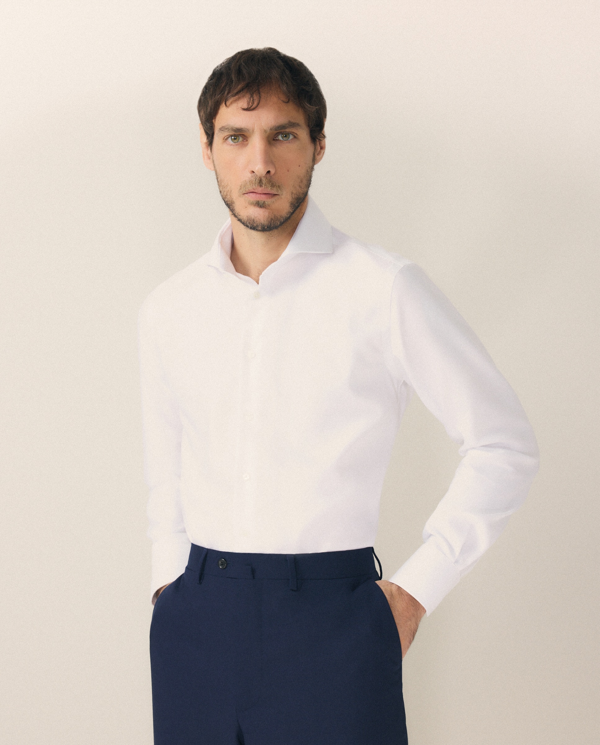 Emidio Tucci - Camisa vestir hombre manga larga slim fit.