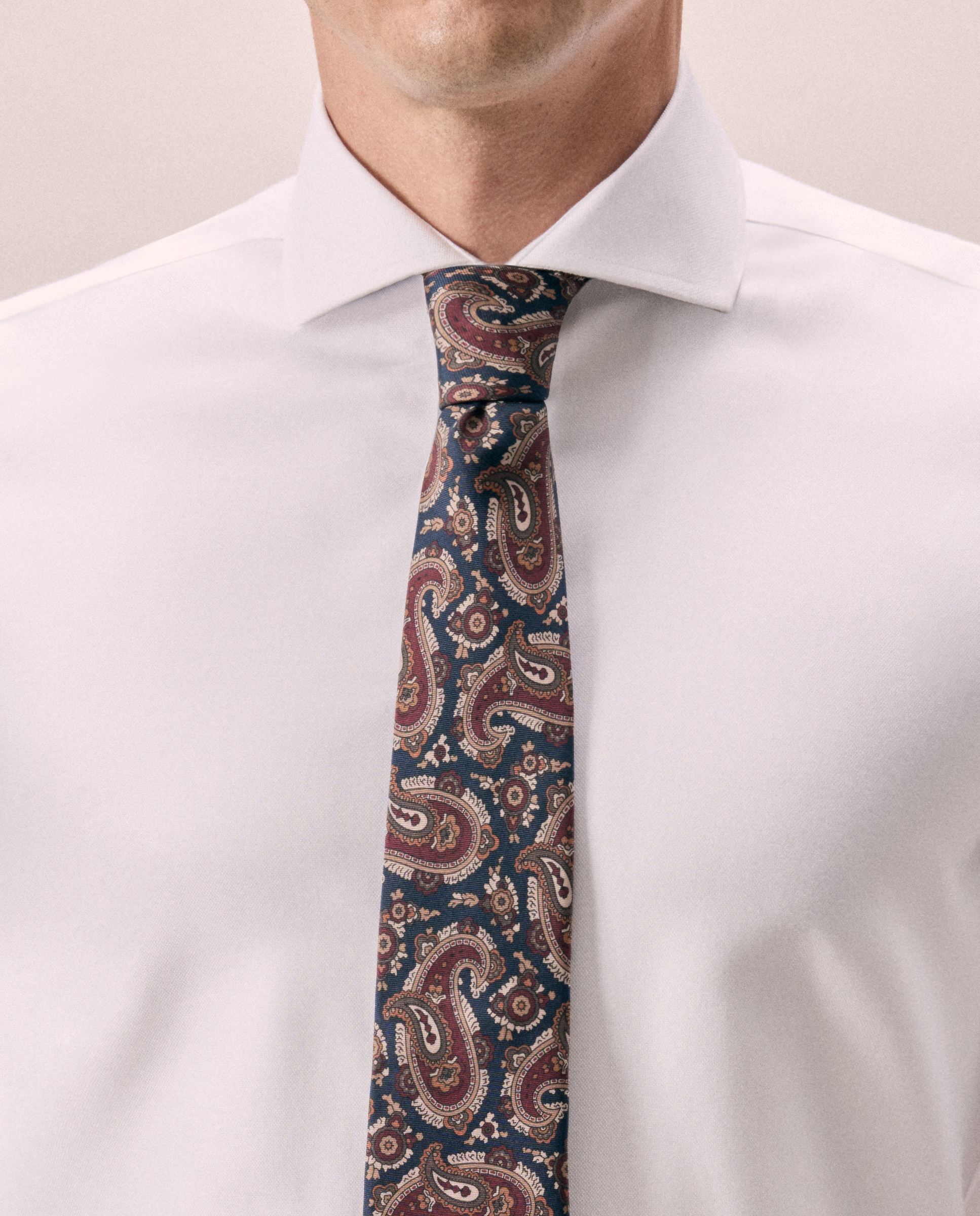 Camisa vestir 100% algodón non iron slim fit - Emidio Tucci - Blanco Blanco-3
