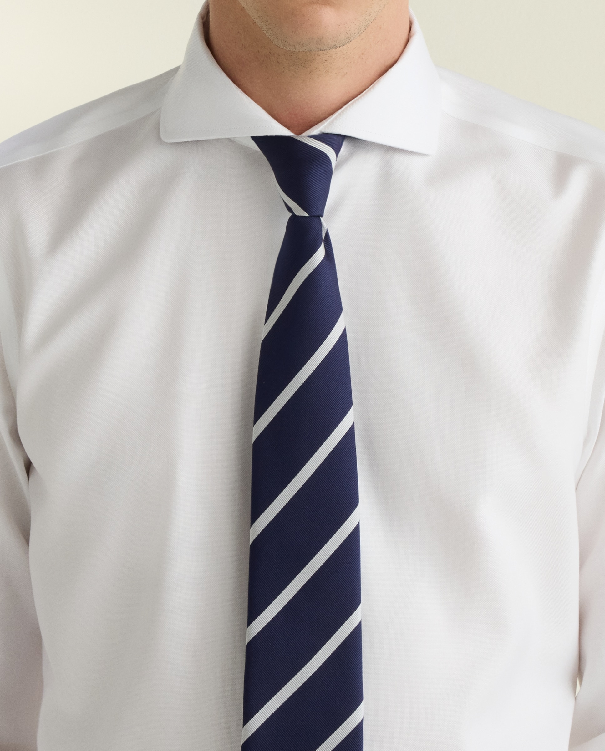 Camisa vestir 100% algodón non iron slim fit - Emidio Tucci - Blanco Blanco-7