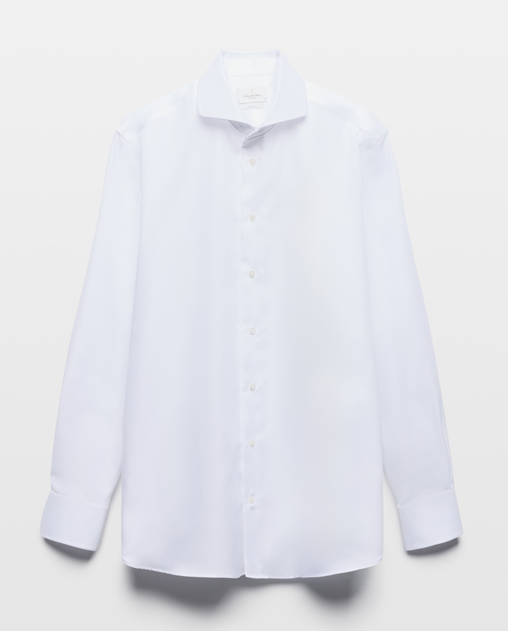 Camisa vestir 100% algodón non iron slim fit - Emidio Tucci - Blanco Blanco-5