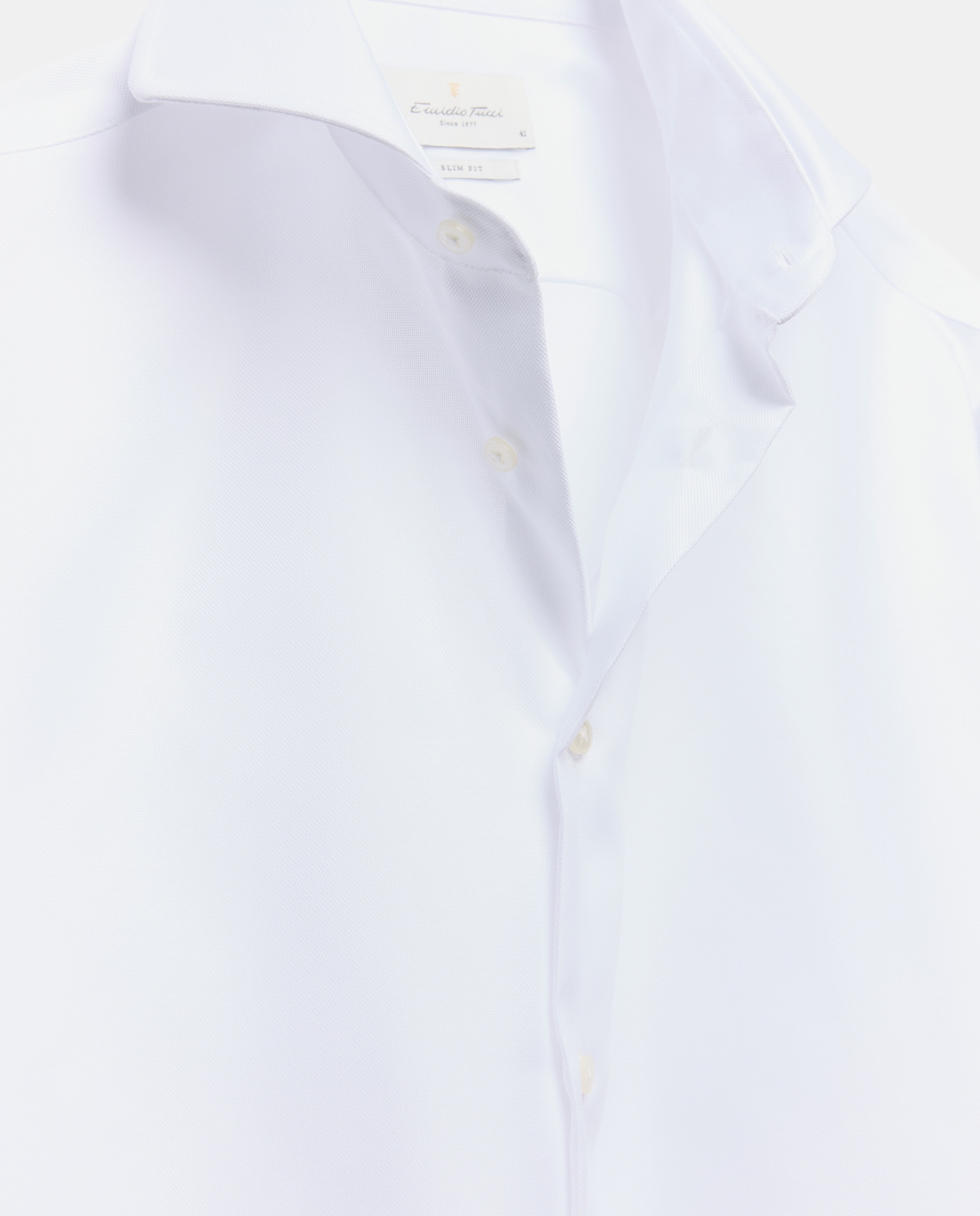 Camisa vestir 100% algodón non iron slim fit - Emidio Tucci - Blanco Blanco-6