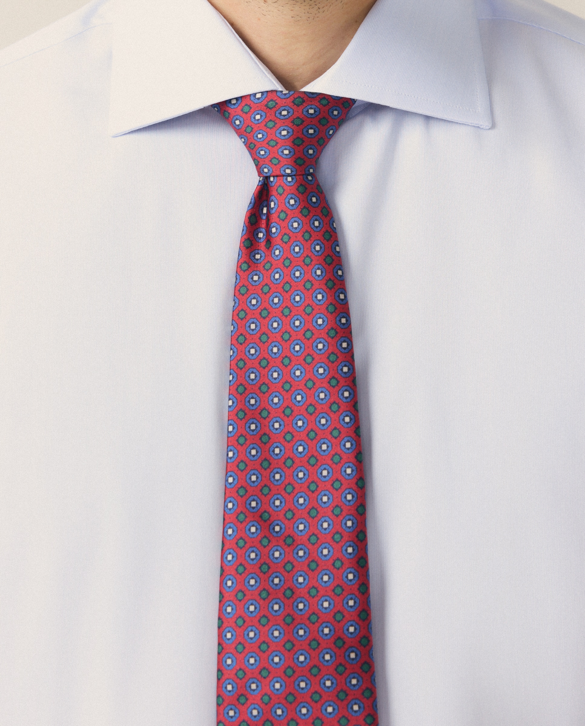 Camisa vestir slim fit 90% algodón 10% elastano - Emidio Tucci - Azul Azul-4