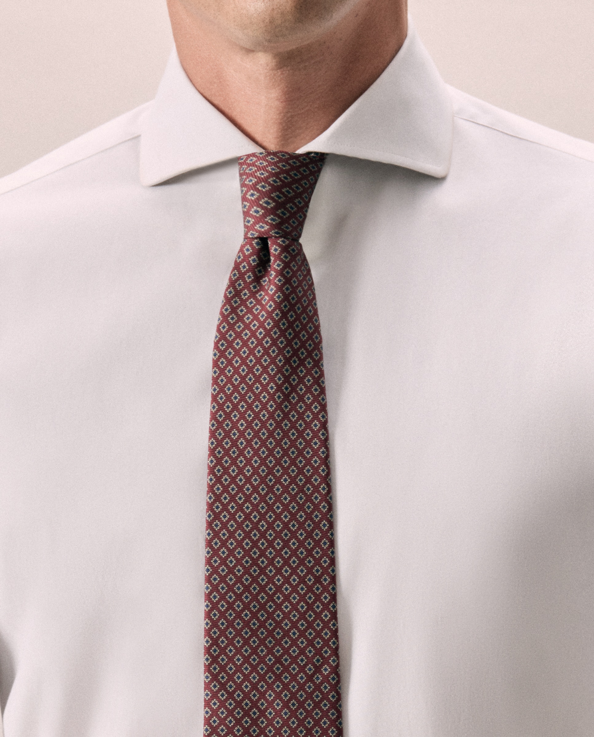 Camisa vestir slim fit 90% algodón 10% elastano - Emidio Tucci - Blanco Blanco-4