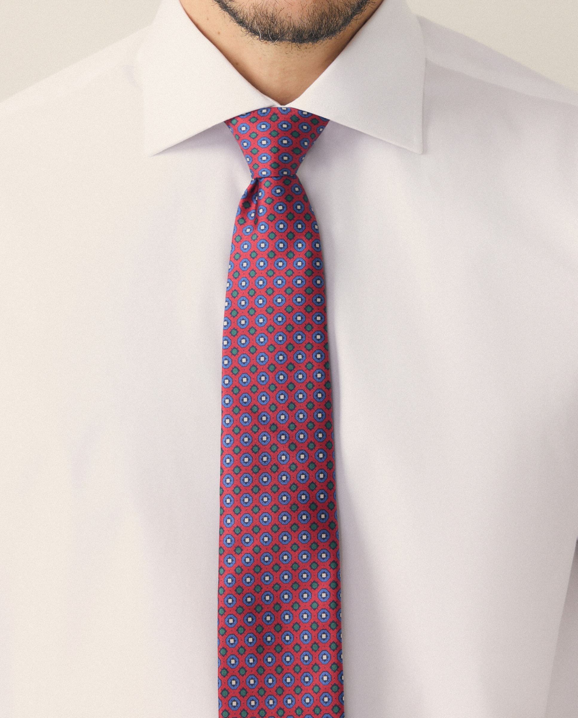 Camisa Clássica Slim Fit com Manga Comprida Branco-4