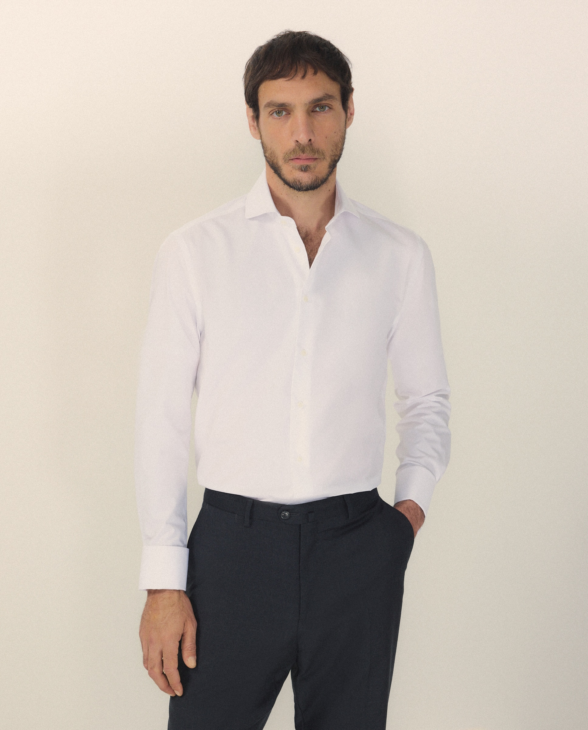 Imagen 0 de Camisa vestir non iron hombre m/l Blanco