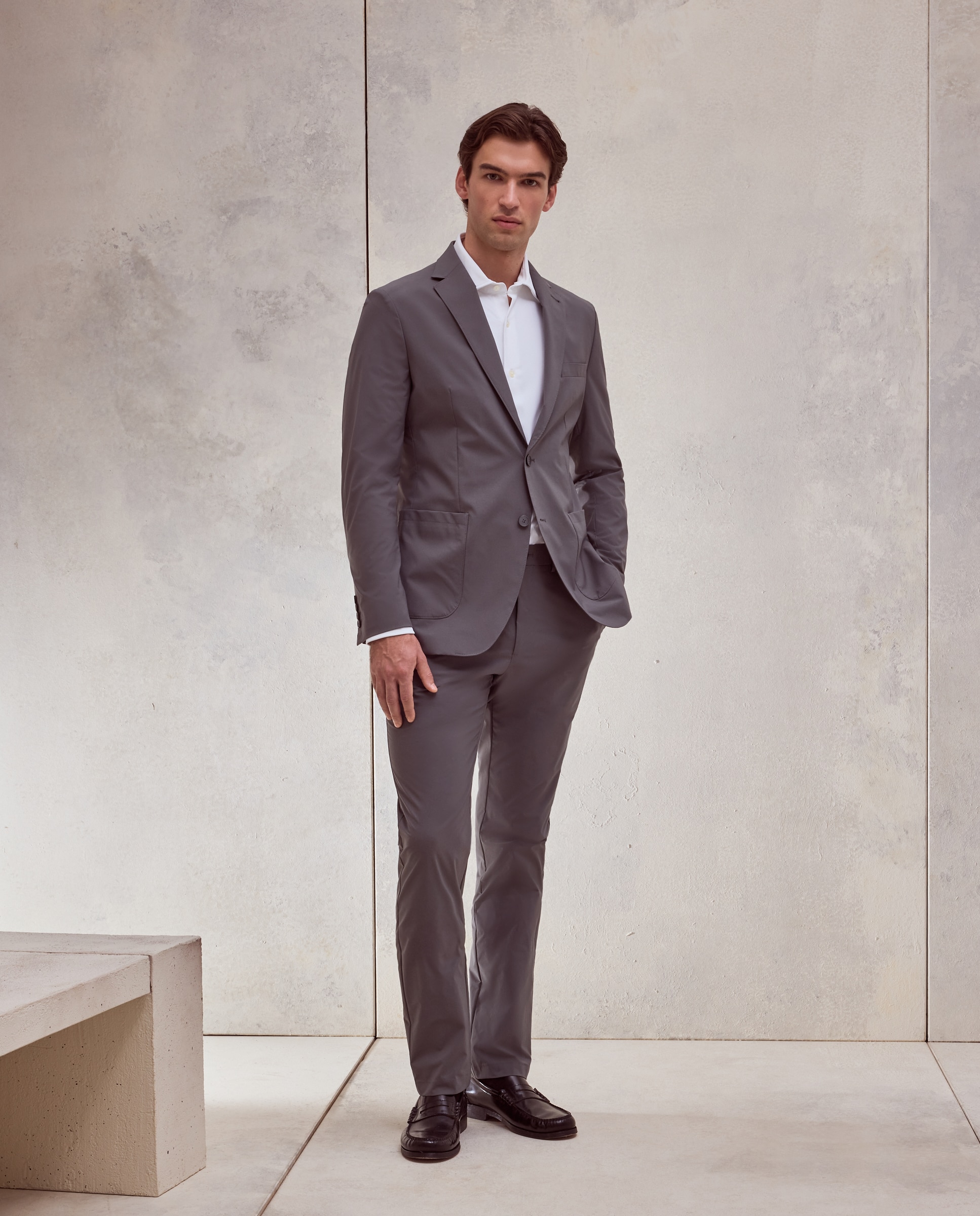Camisa de vestir stretch slim fit. - Dustin - Blanco Blanco-2