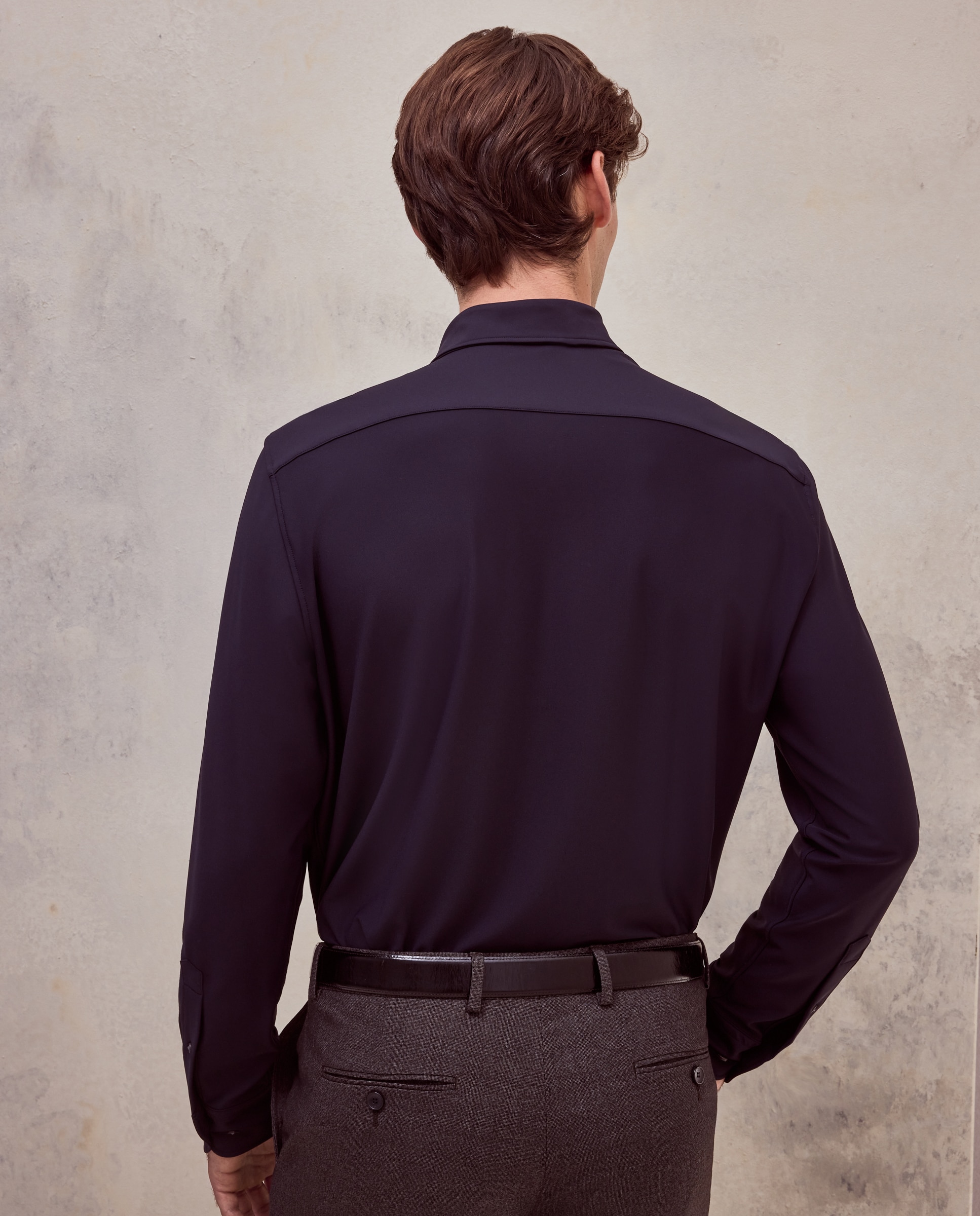 Camisa de vestir stretch slim fit. - Dustin - Azul marino Azul marino-3