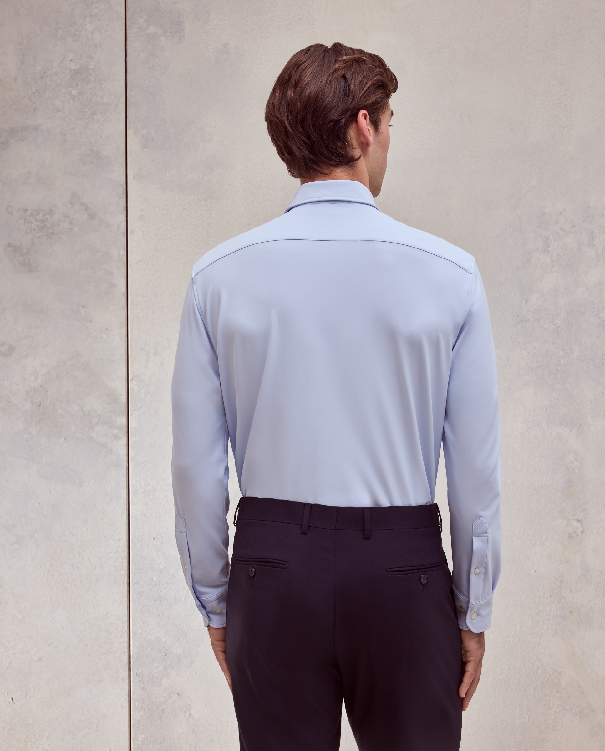 Camisa de vestir stretch slim fit. - Dustin - Azul claro Azul claro-3
