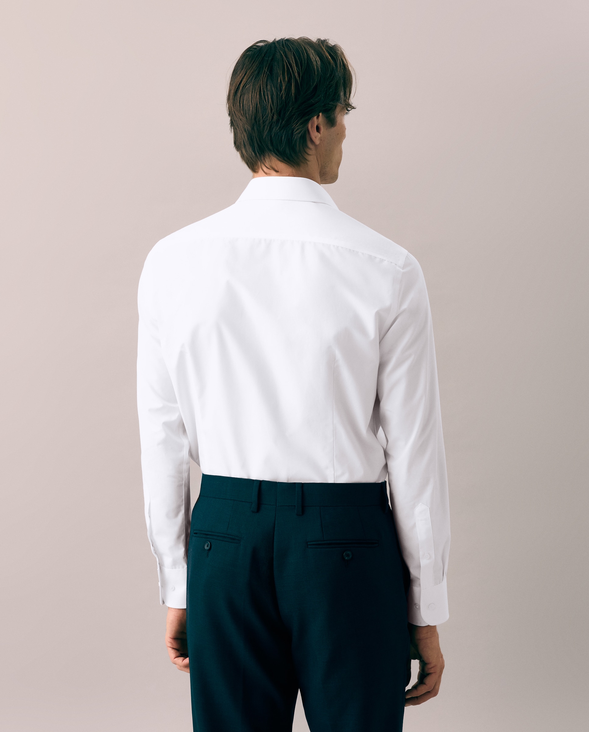 Camisa Clássica de Manga Comprida Non Iron Branco-3