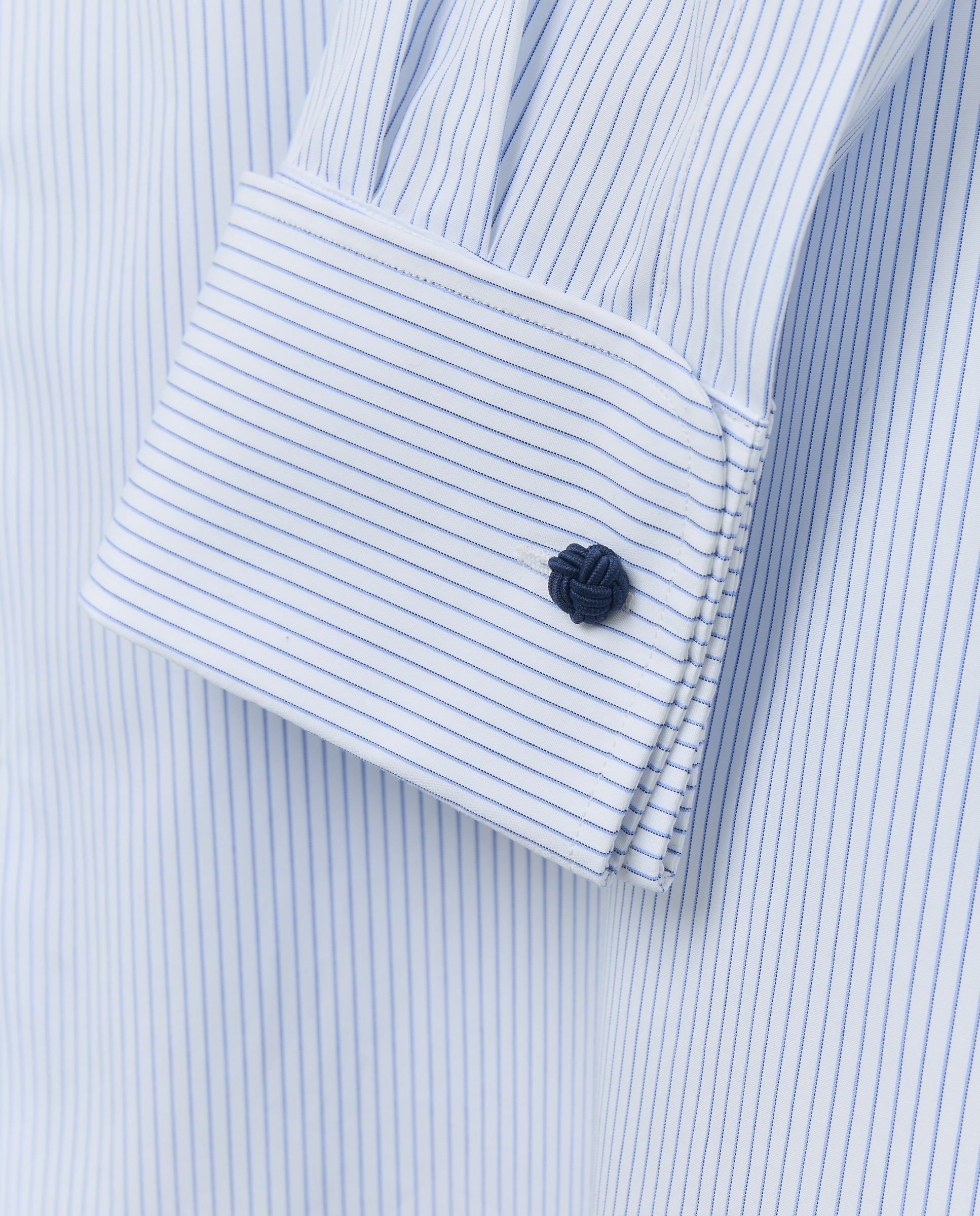 Camisa Formal de Algodão Egípcio com Manga Comprida Azul-6