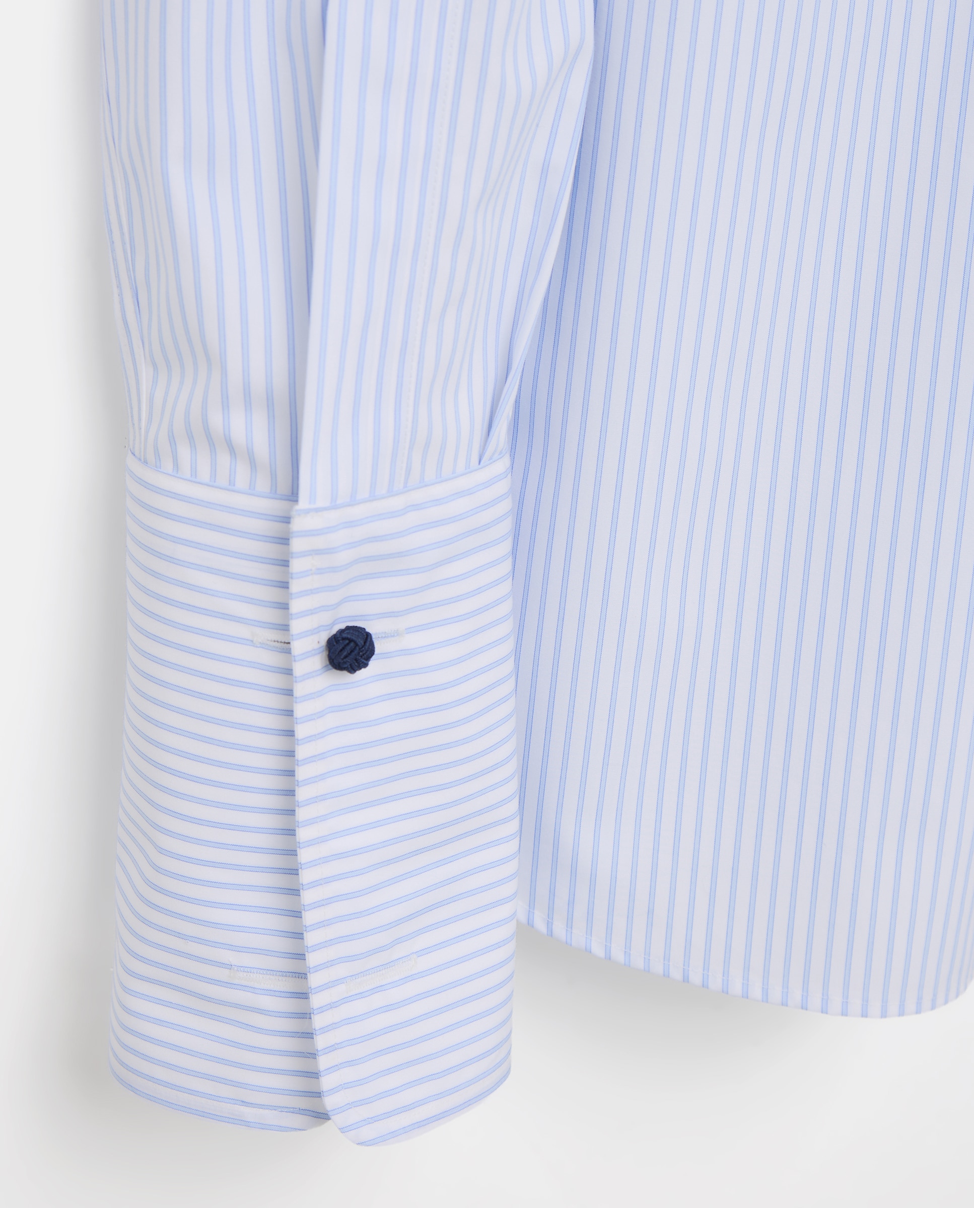 Camisa Clássica Non Iron com Manga Comprida Azul-6