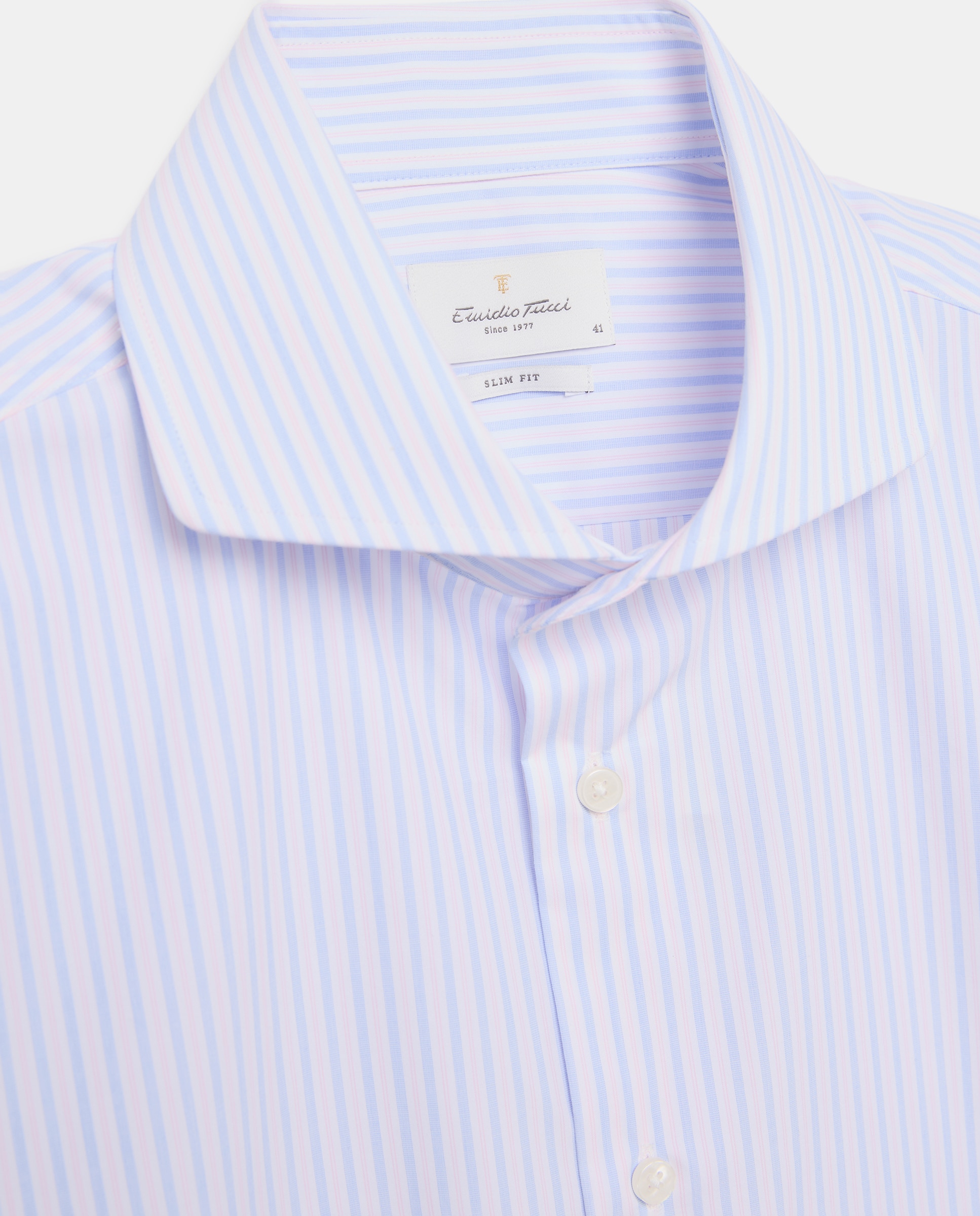 Camisa Clássica de Manga Comprida Non Iron Rosa-6