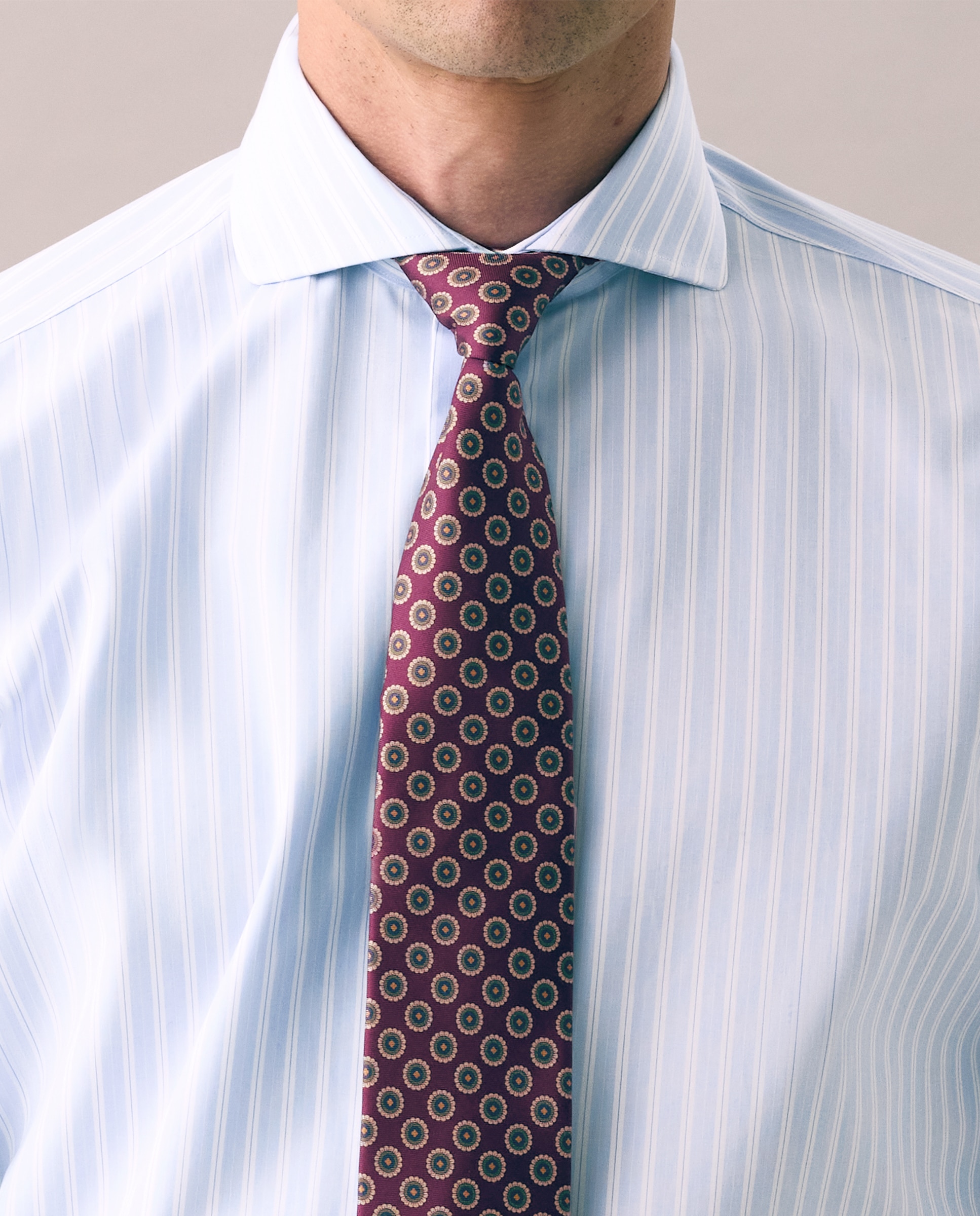 Camisa vestir non iron hombre manga larga - Emidio Tucci - Azul claro Azul claro-4