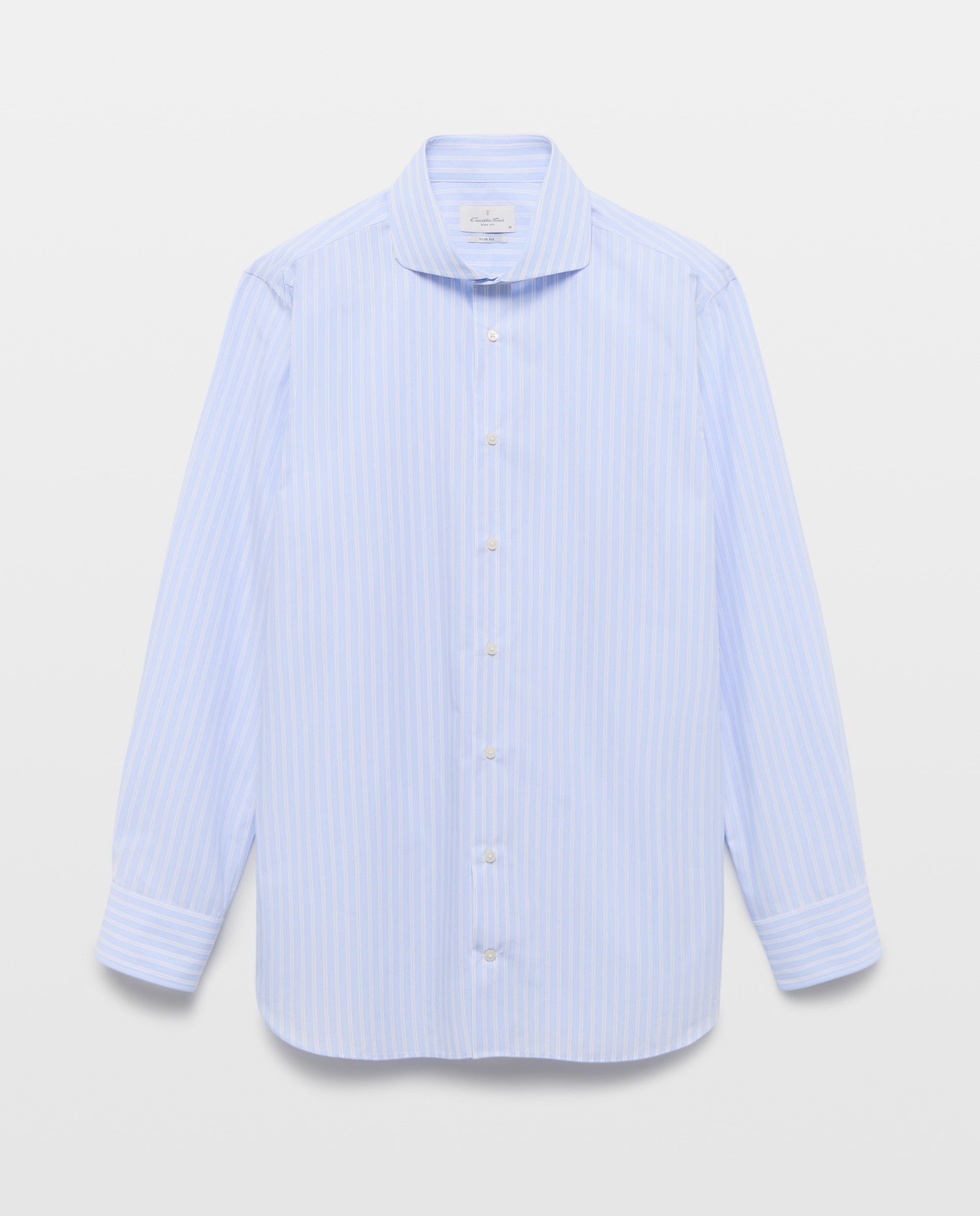 Camisa vestir non iron hombre manga larga - Emidio Tucci - Azul claro Azul claro-5