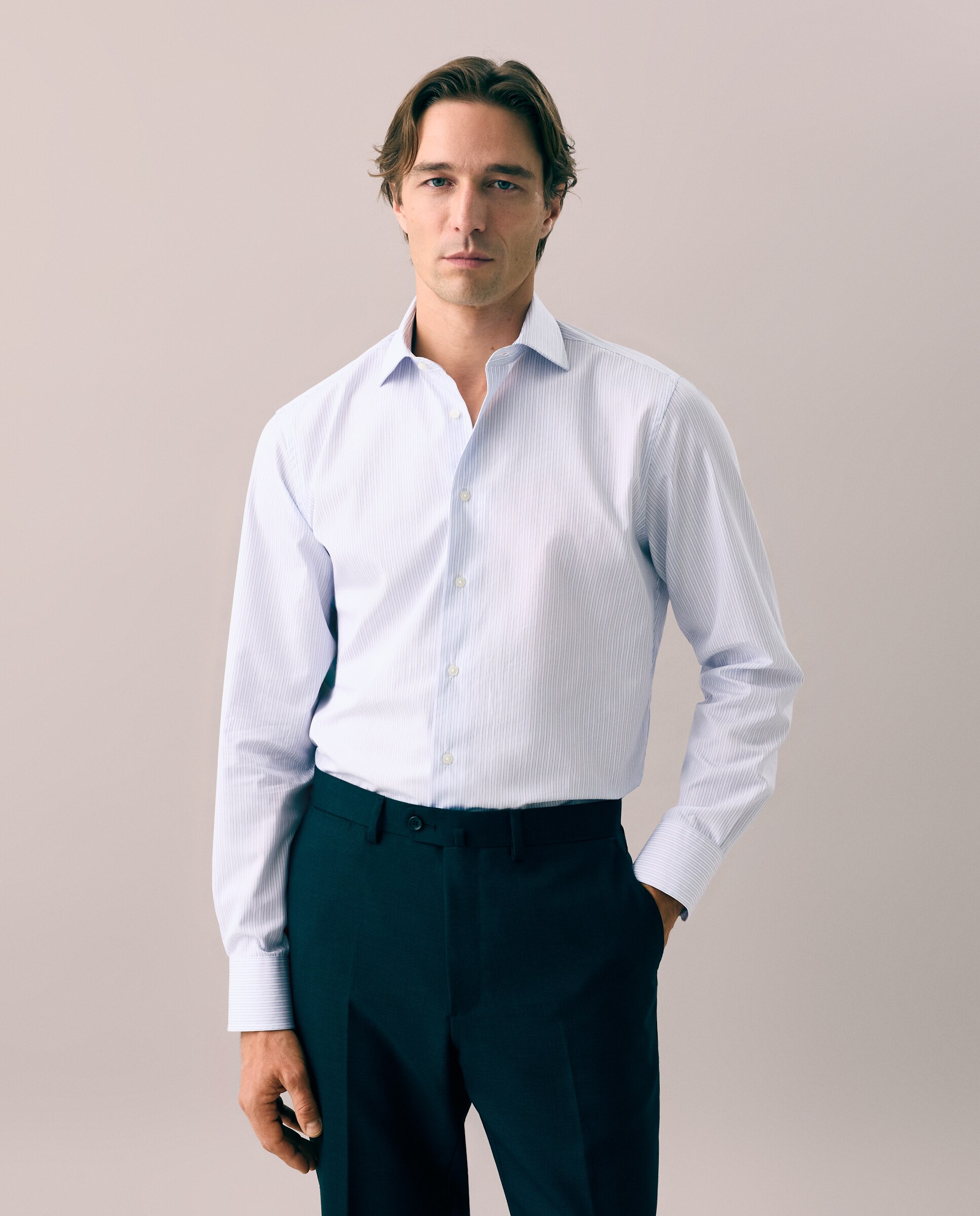 Imagem 0 de Camisa Formal de Algodão Egípcio com Manga Comprida
