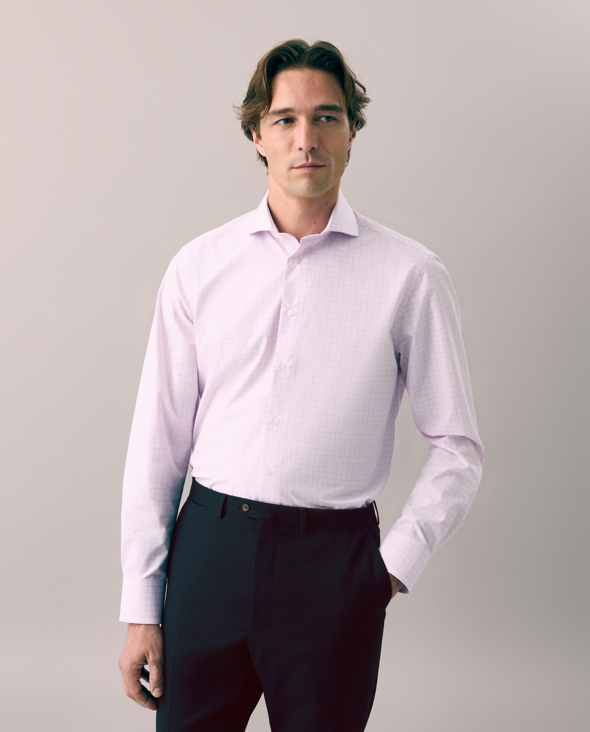 Imagen 0 de Camisa vestir non iron hombre manga larga Azul claro