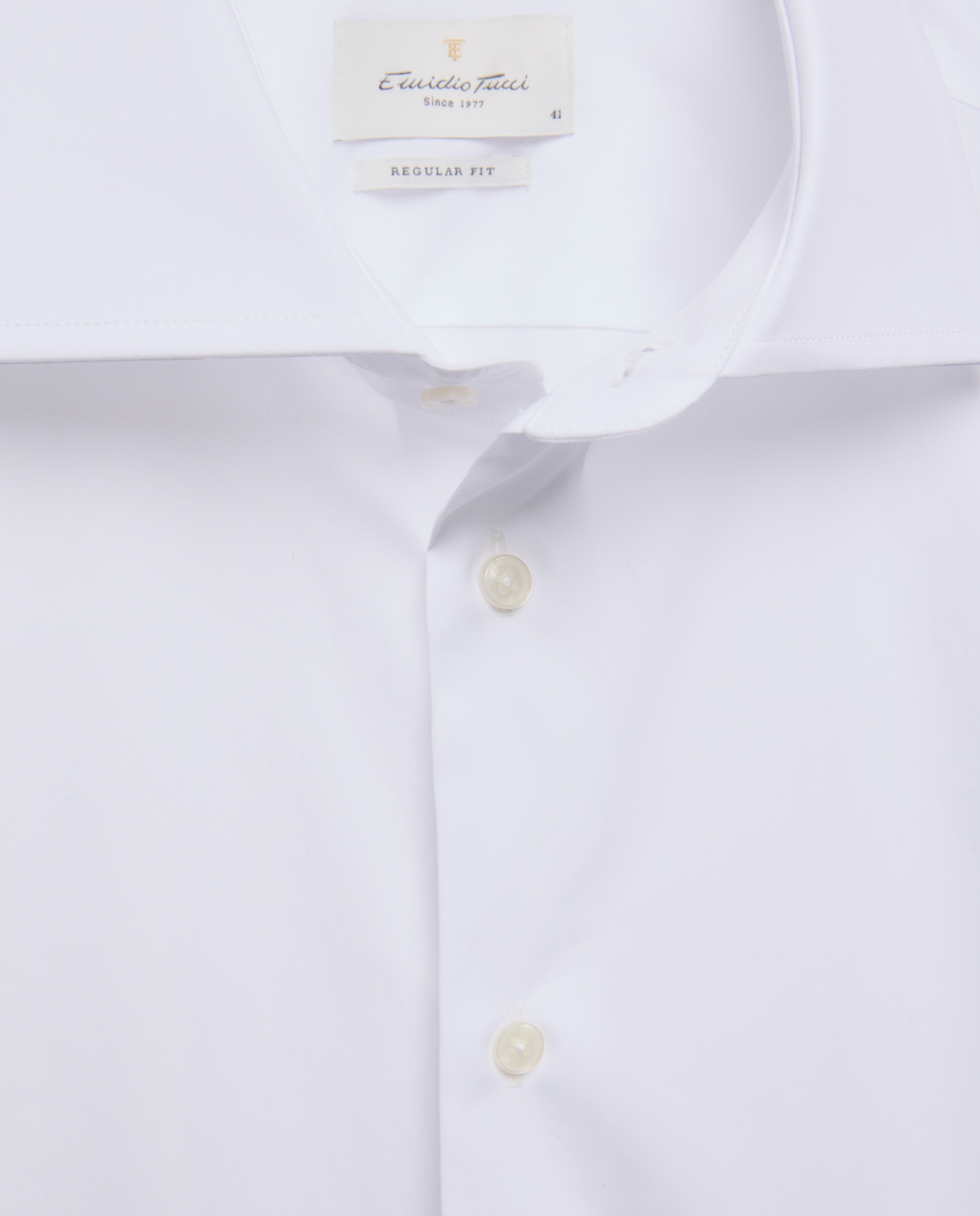 Camisa vestir 100% algodón soft - Emidio Tucci - Blanco Blanco-6
