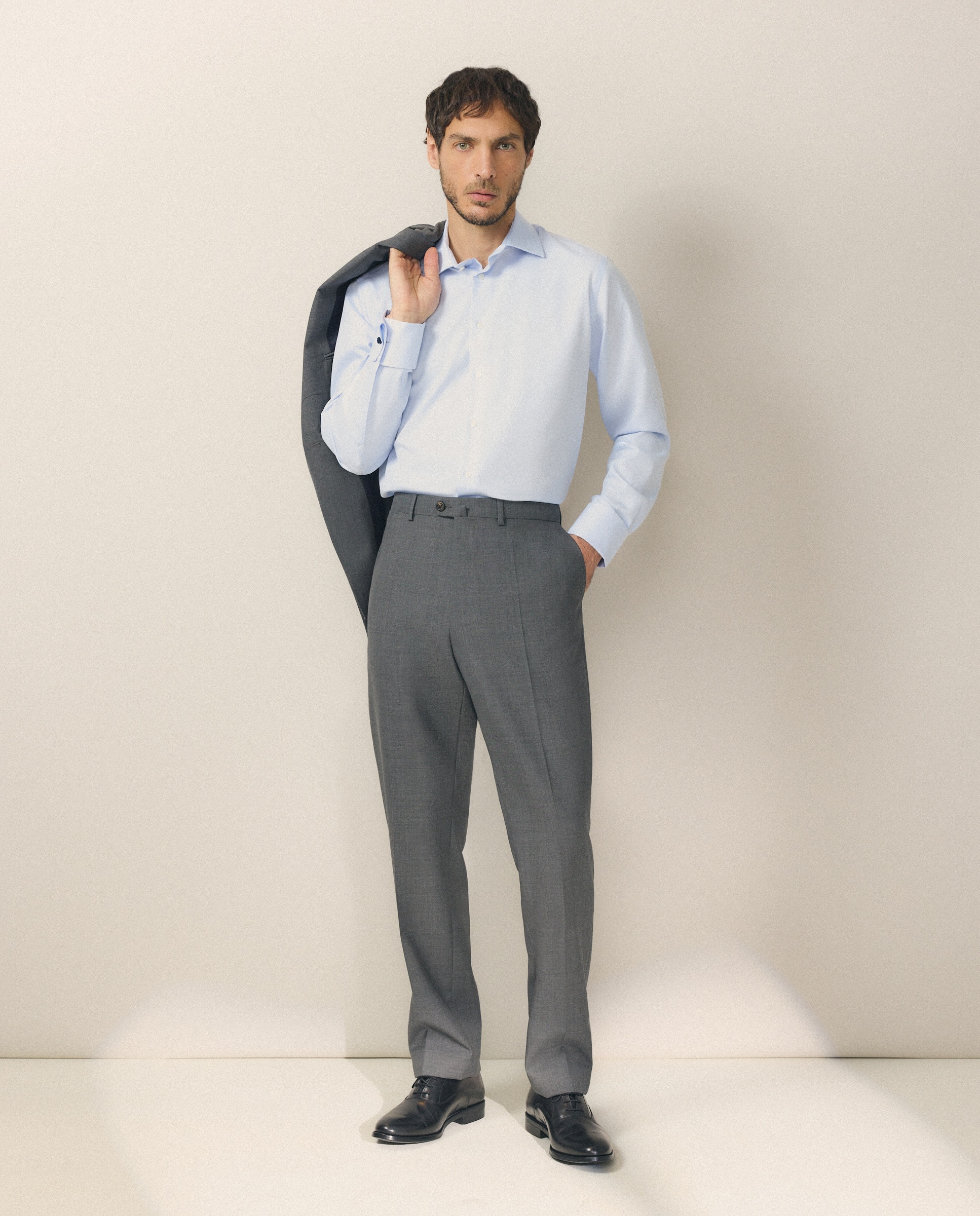 Camisa Formal Classic Fit Celeste-2