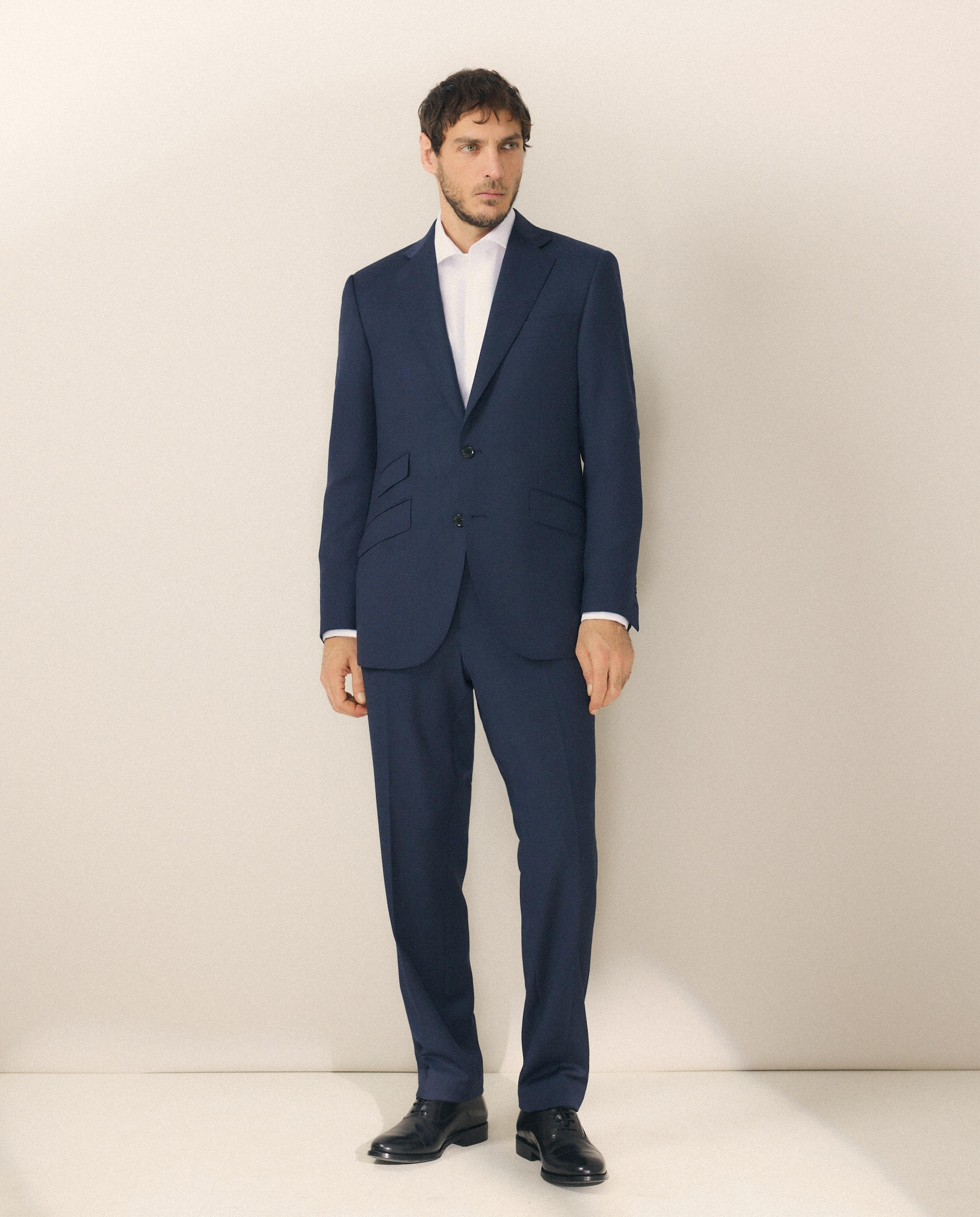 Camisa de hombre vestir non iron regular fit - Emidio Tucci - Blanco Blanco-2