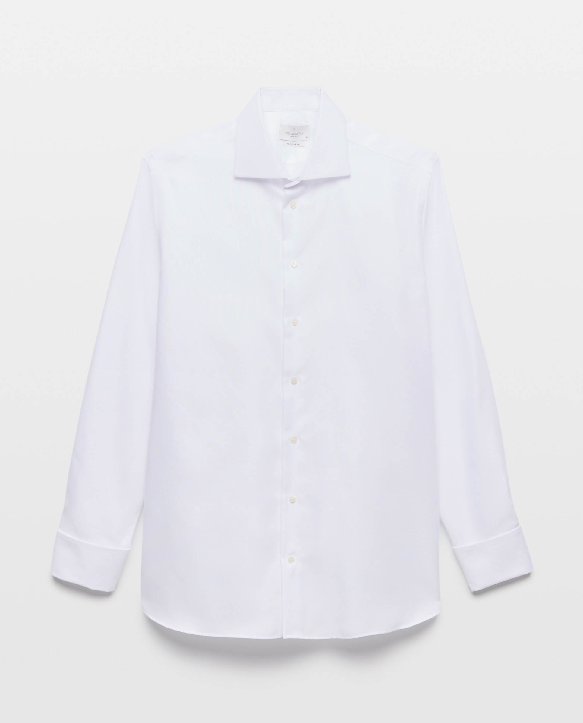 Camisa de hombre vestir non iron regular fit - Emidio Tucci - Blanco Blanco-6