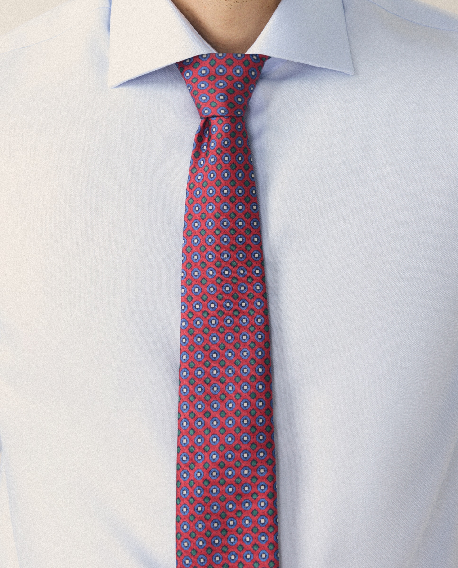 Camisa Clássica com Manga Comprida e Gola Italiana Azul-4