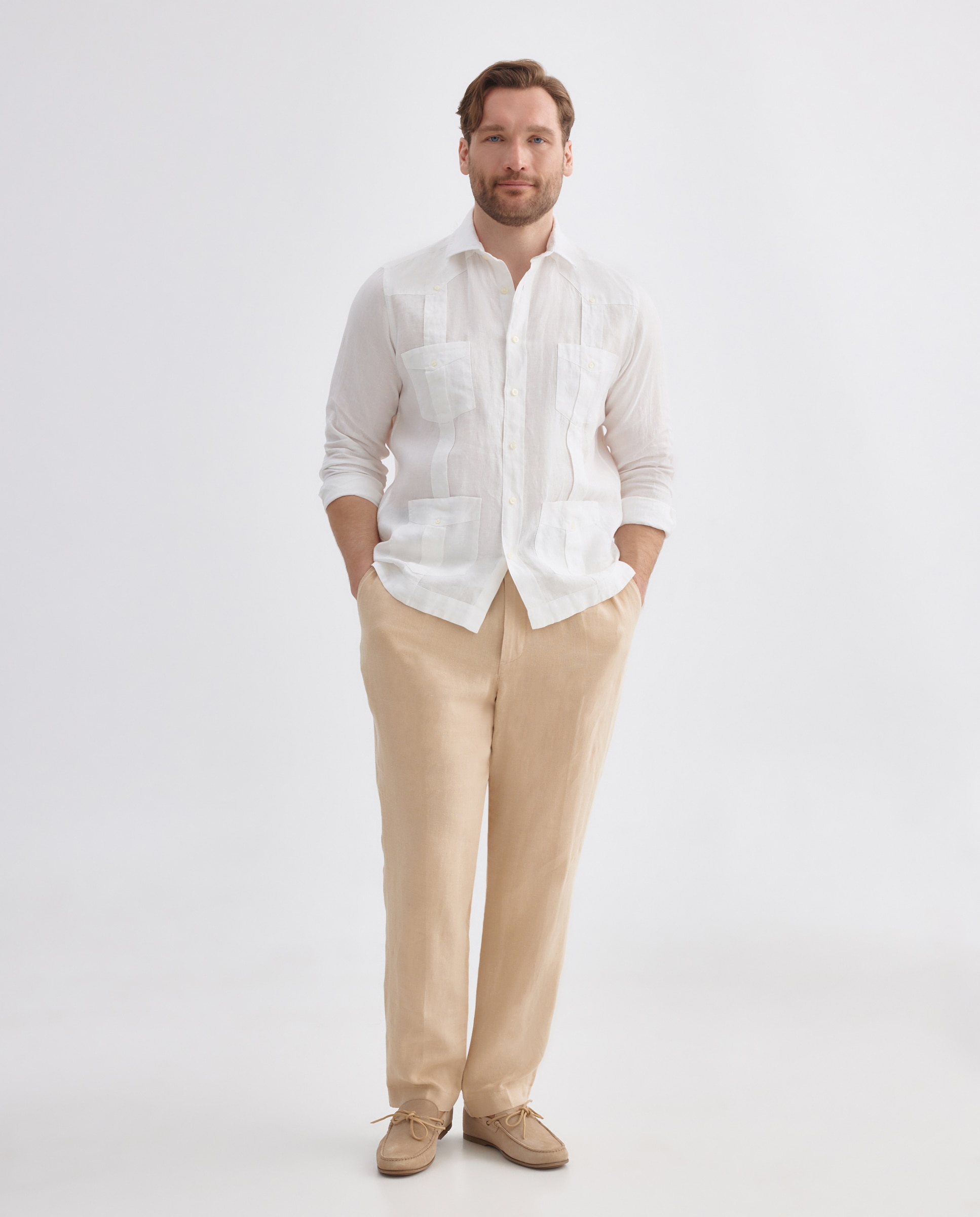 Imagem 0 de Camisa Guayabera de Linho