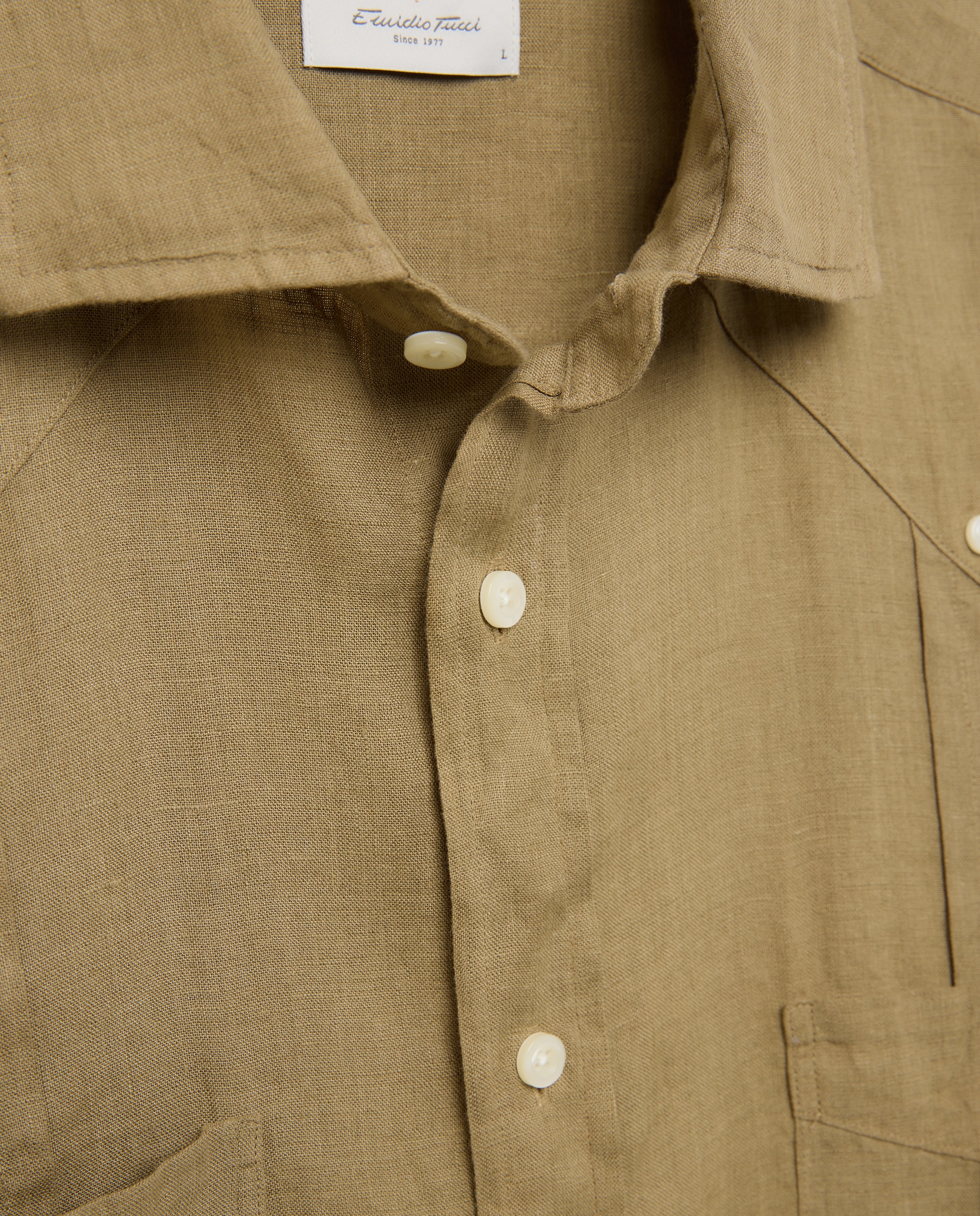 Camisa Guayabera de Linho Amarelo-6