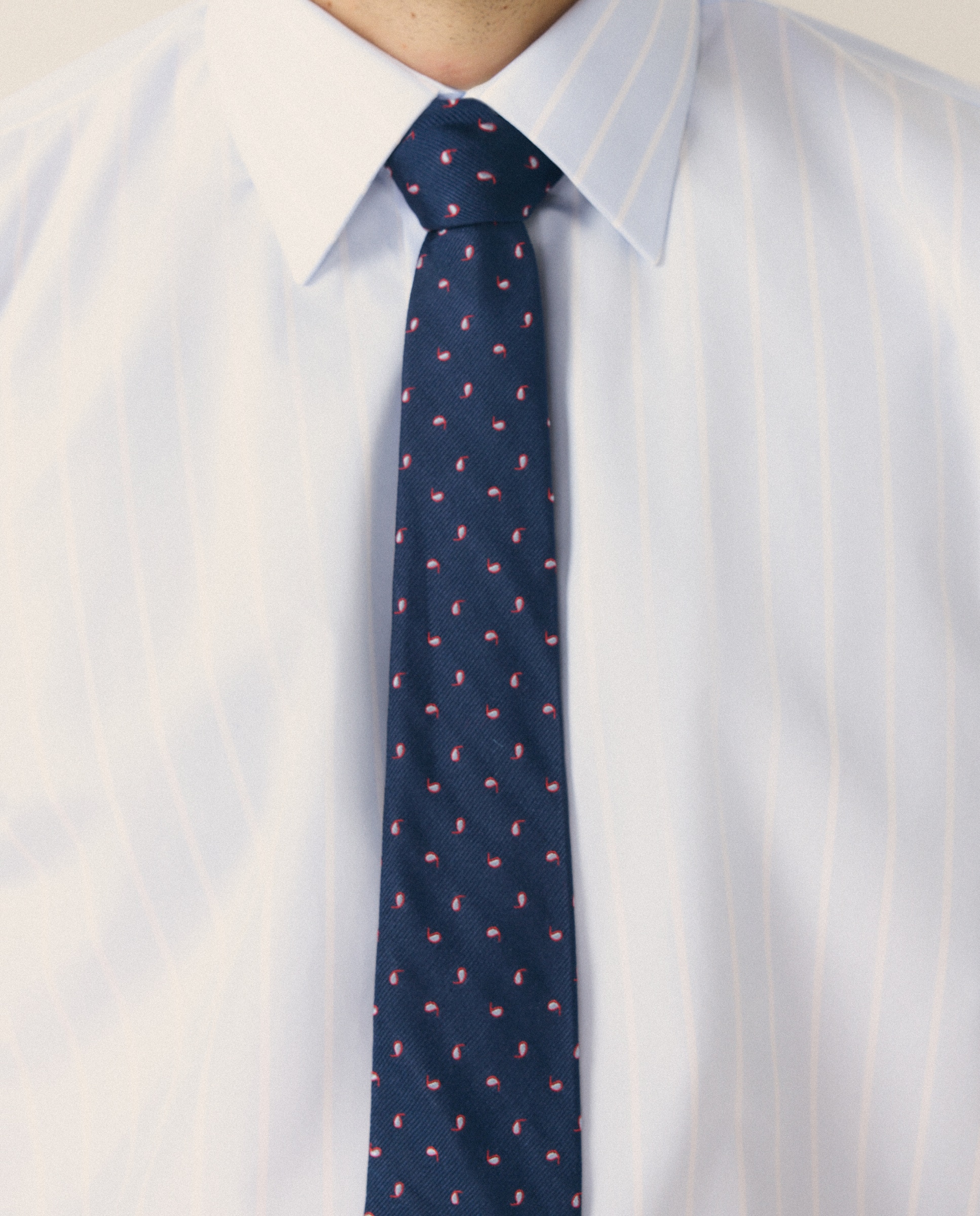 Camisa Clássica Non Iron com Manga Comprida Azul-4