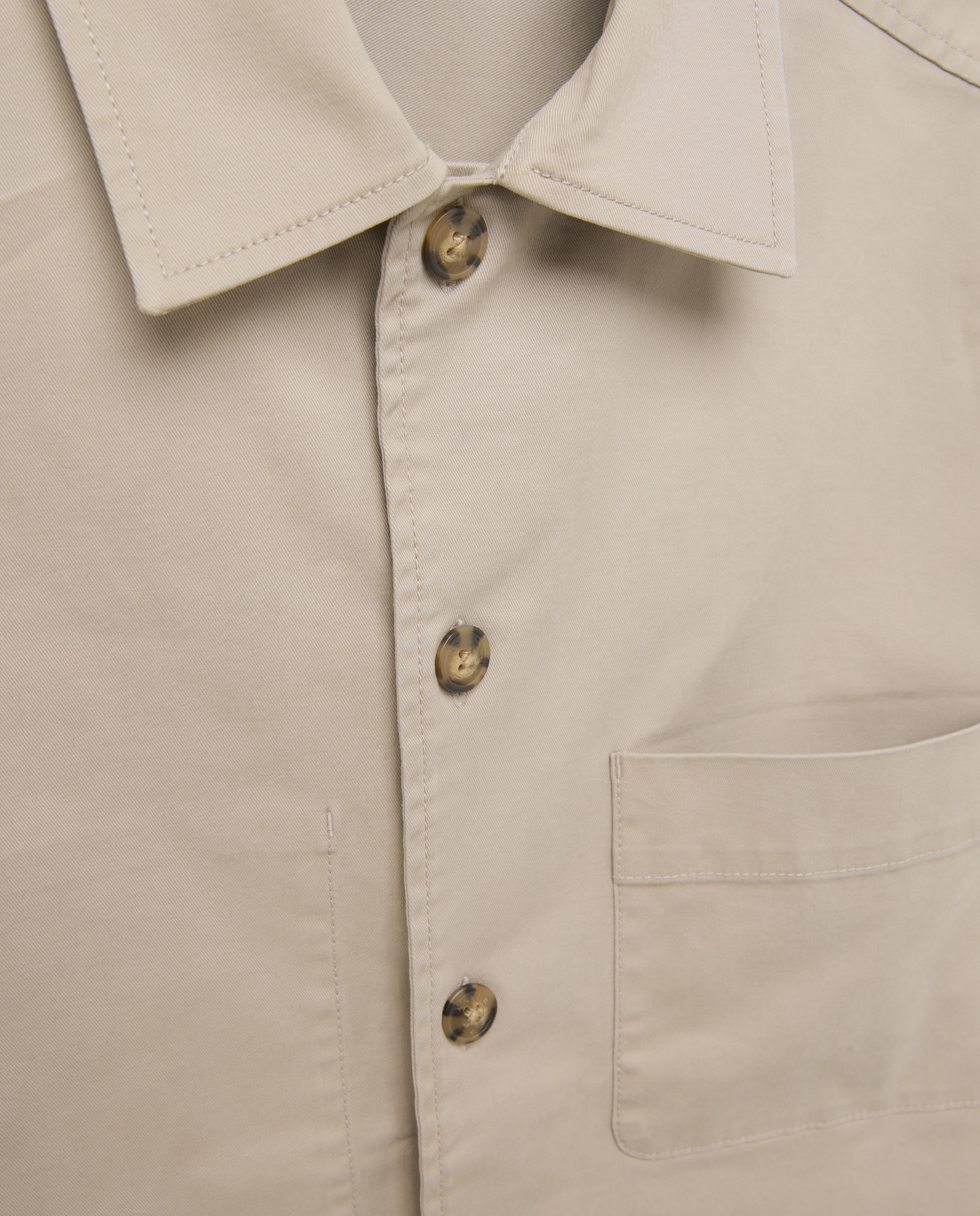 Sobrecamisa de Algodão com Lavagem e Bolsos Pedra-6
