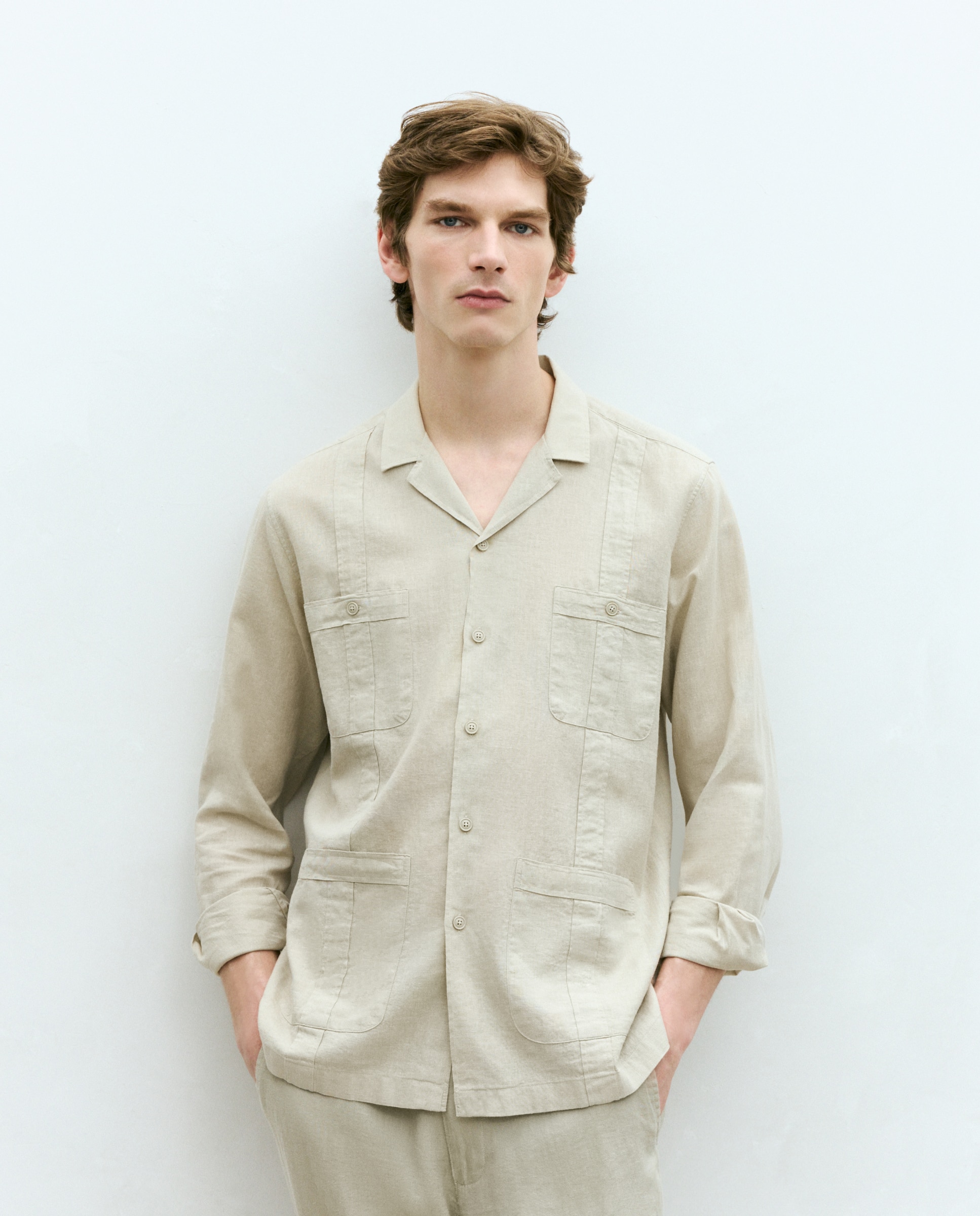 Imagem 0 de Camisa Guayabera Lisa