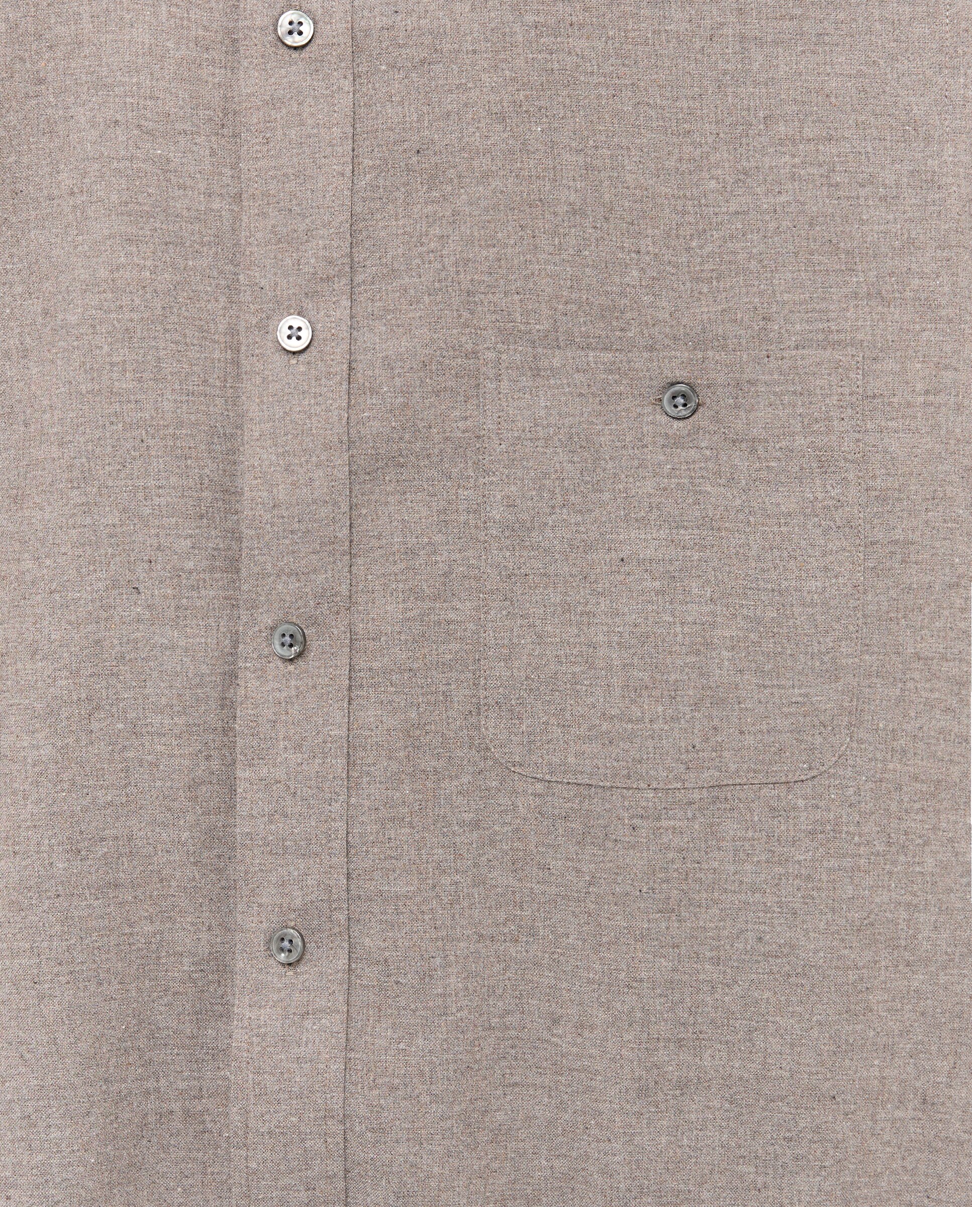 Camisa villela algodón melange lisa. - Dustin - Marrón Marrón-5