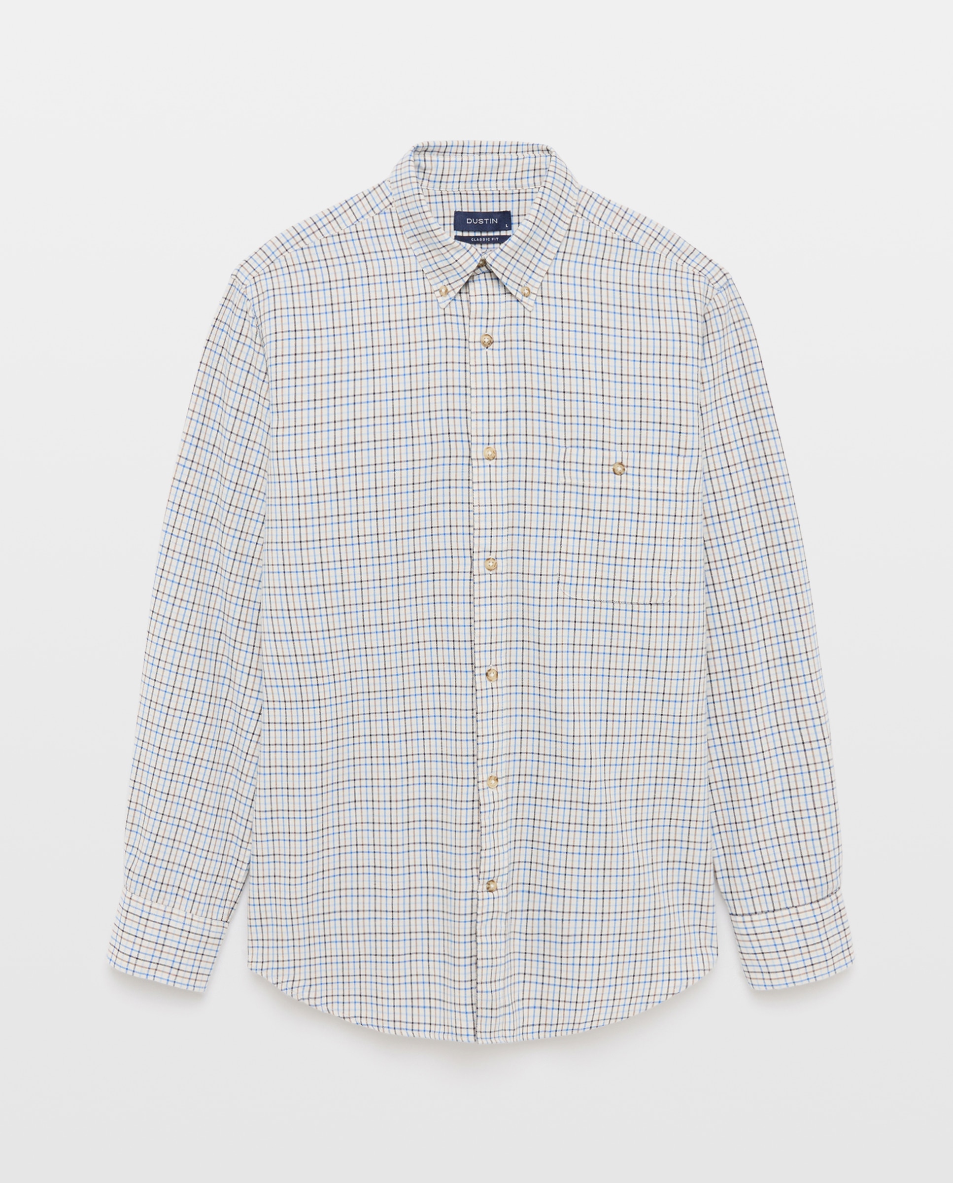 Camisa de hombre de sport tejido villela de cuadro harrys - Dustin - Azul Azul-1