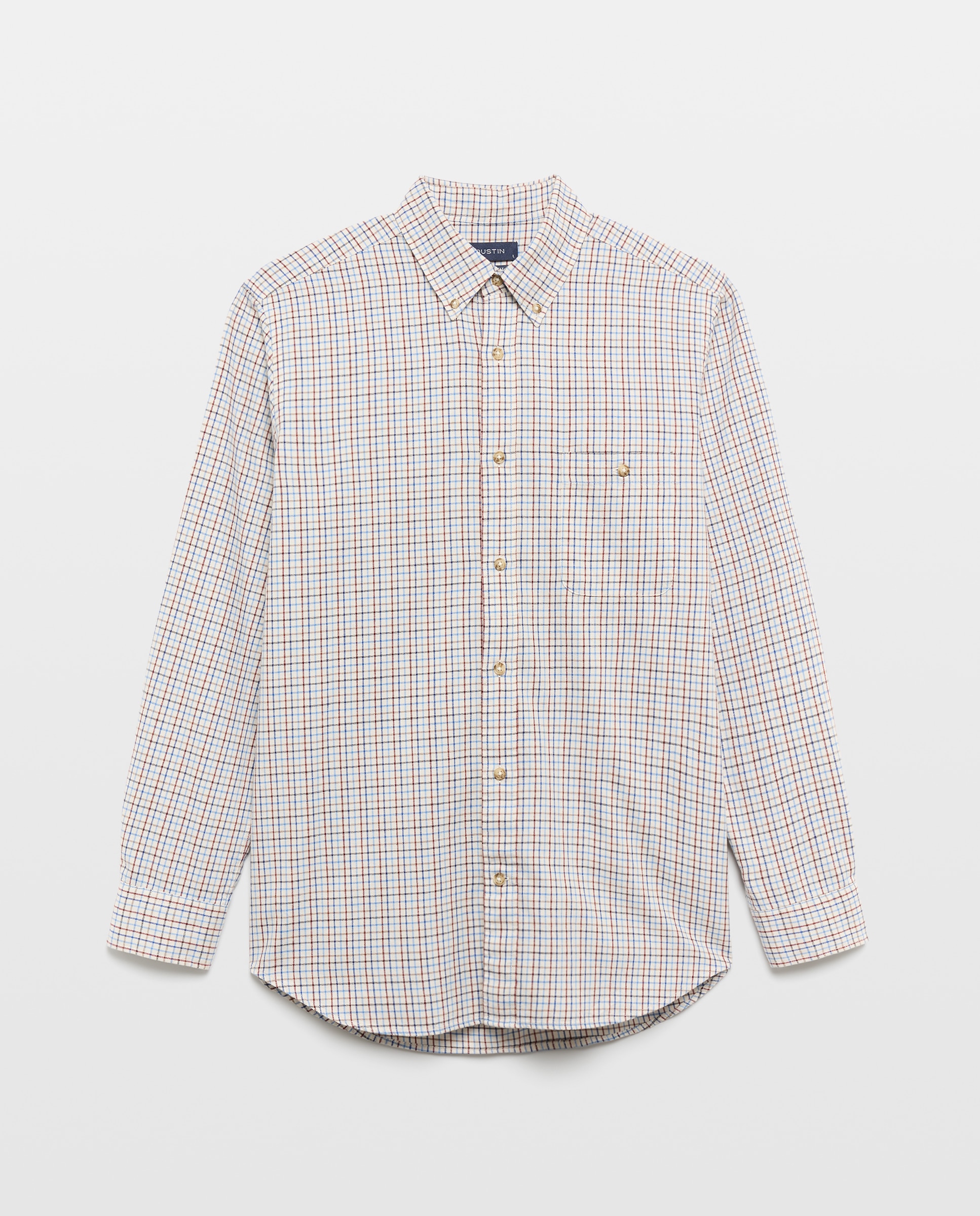 Camisa de hombre de sport tejido villela de cuadro harrys - Dustin - Burdeos Burdeos-1