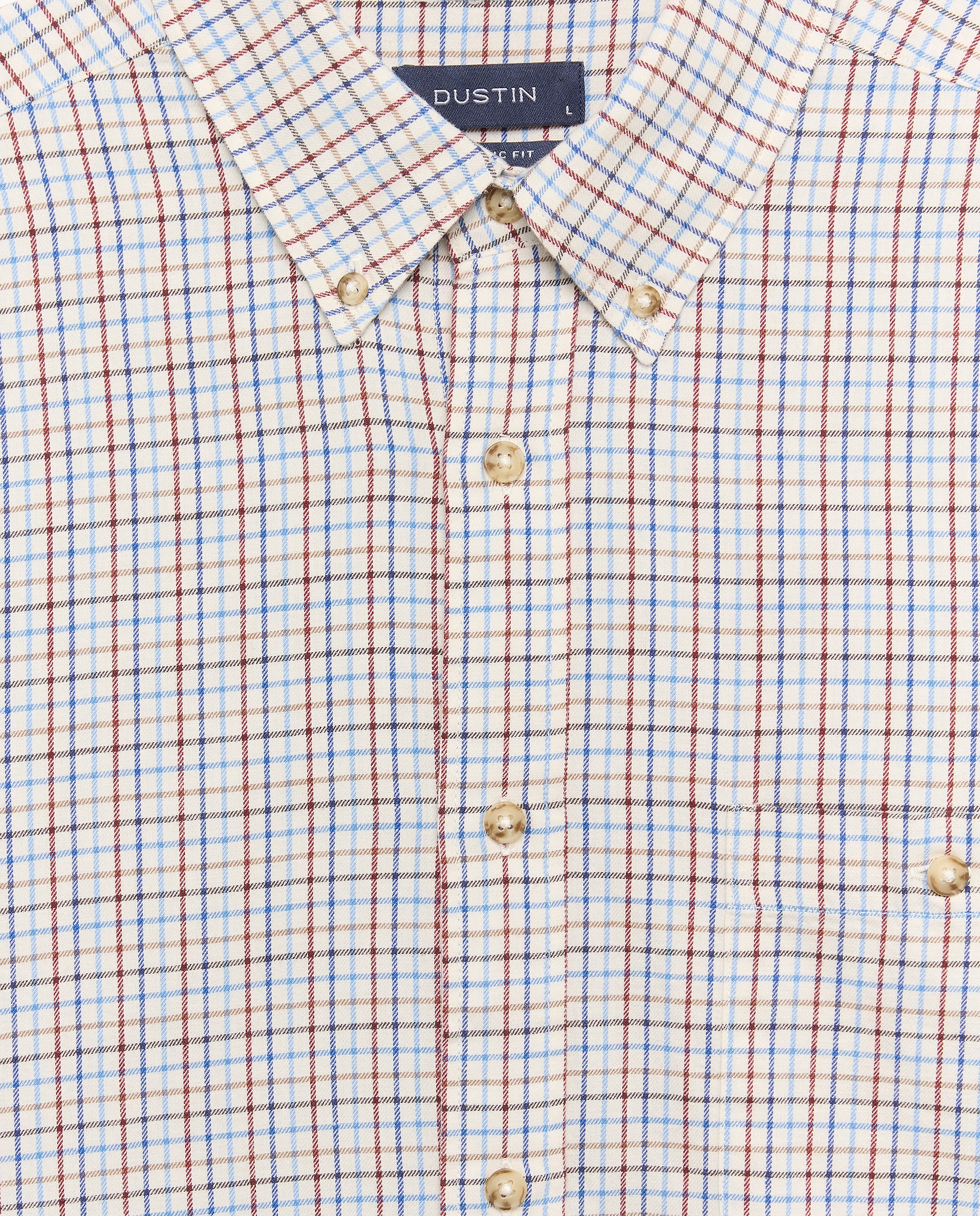 Camisa de hombre de sport tejido villela de cuadro harrys - Dustin - Burdeos Burdeos-2