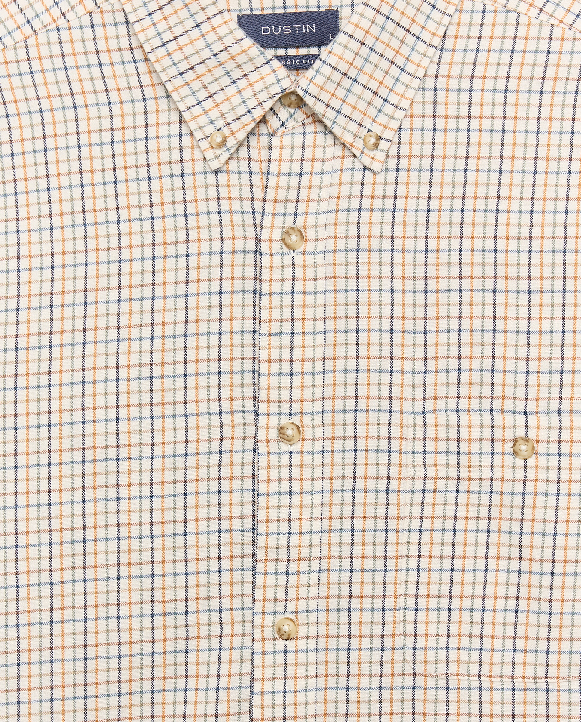 Camisa Casual Villela aos Quadrados Harris Classic Fit Mostarda-2